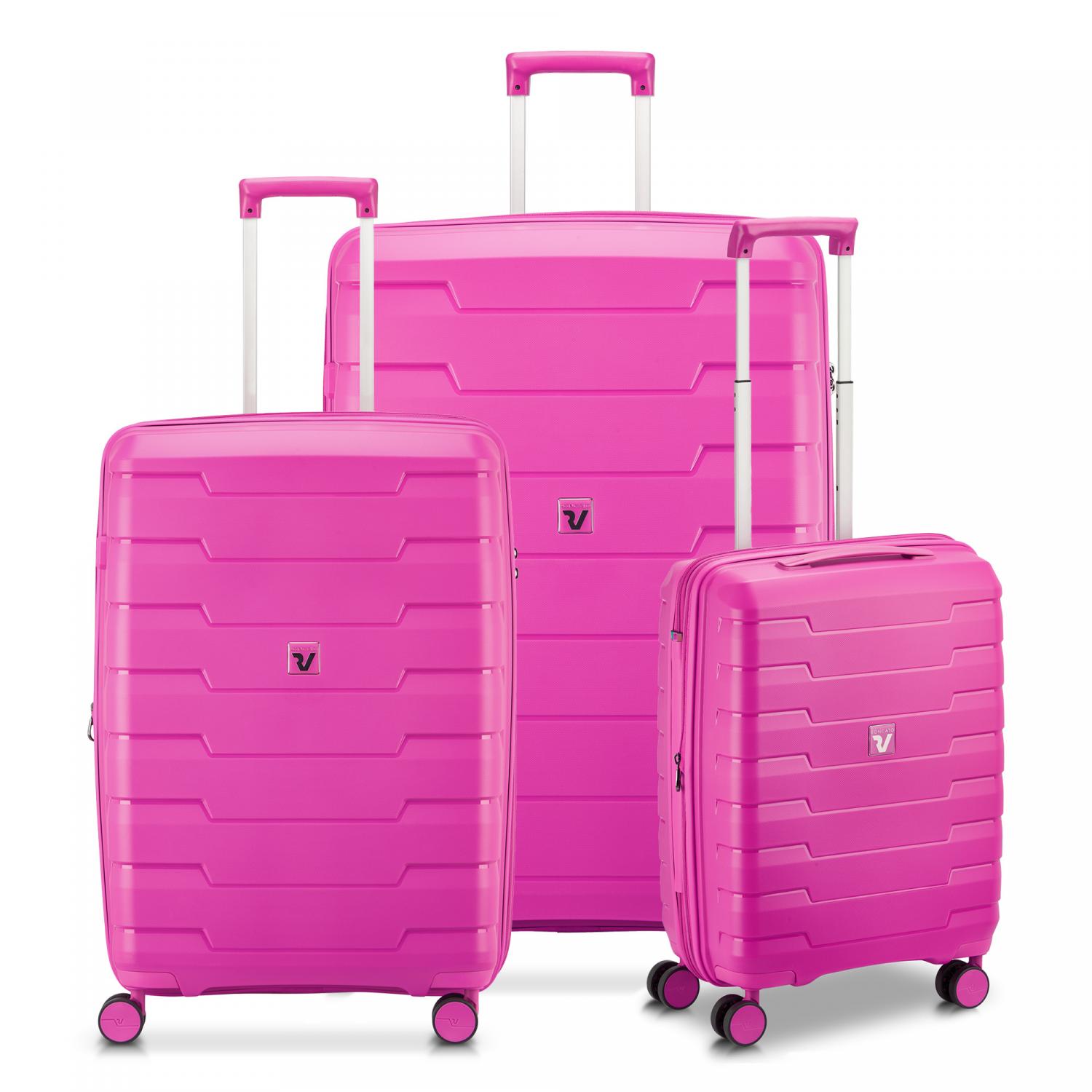 Roncato Skyline 2.0 Set Valigie (grande, Medio, Cabina) - Fucsia