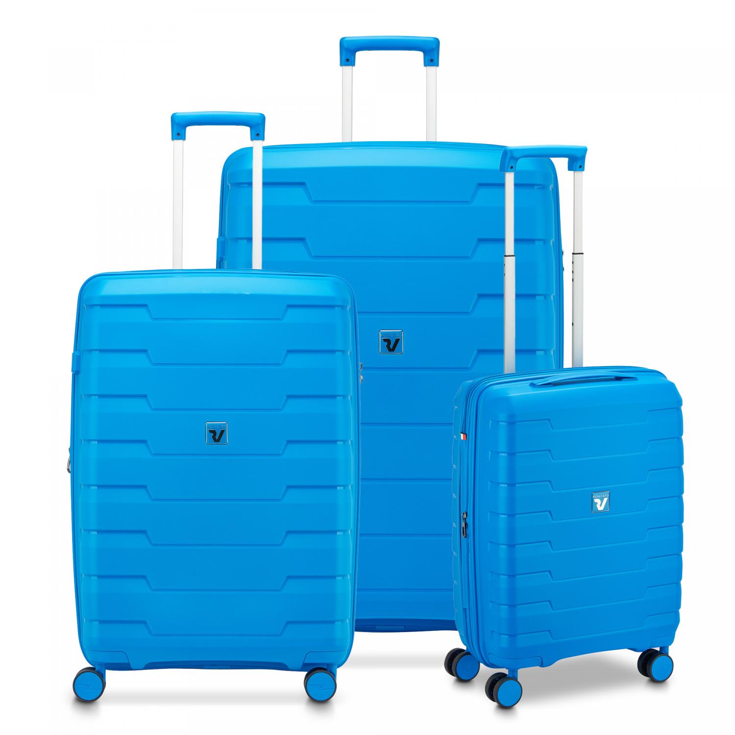 Roncato Skyline 2.0 Set Valigie (grande, Medio, Cabina) - Bluette