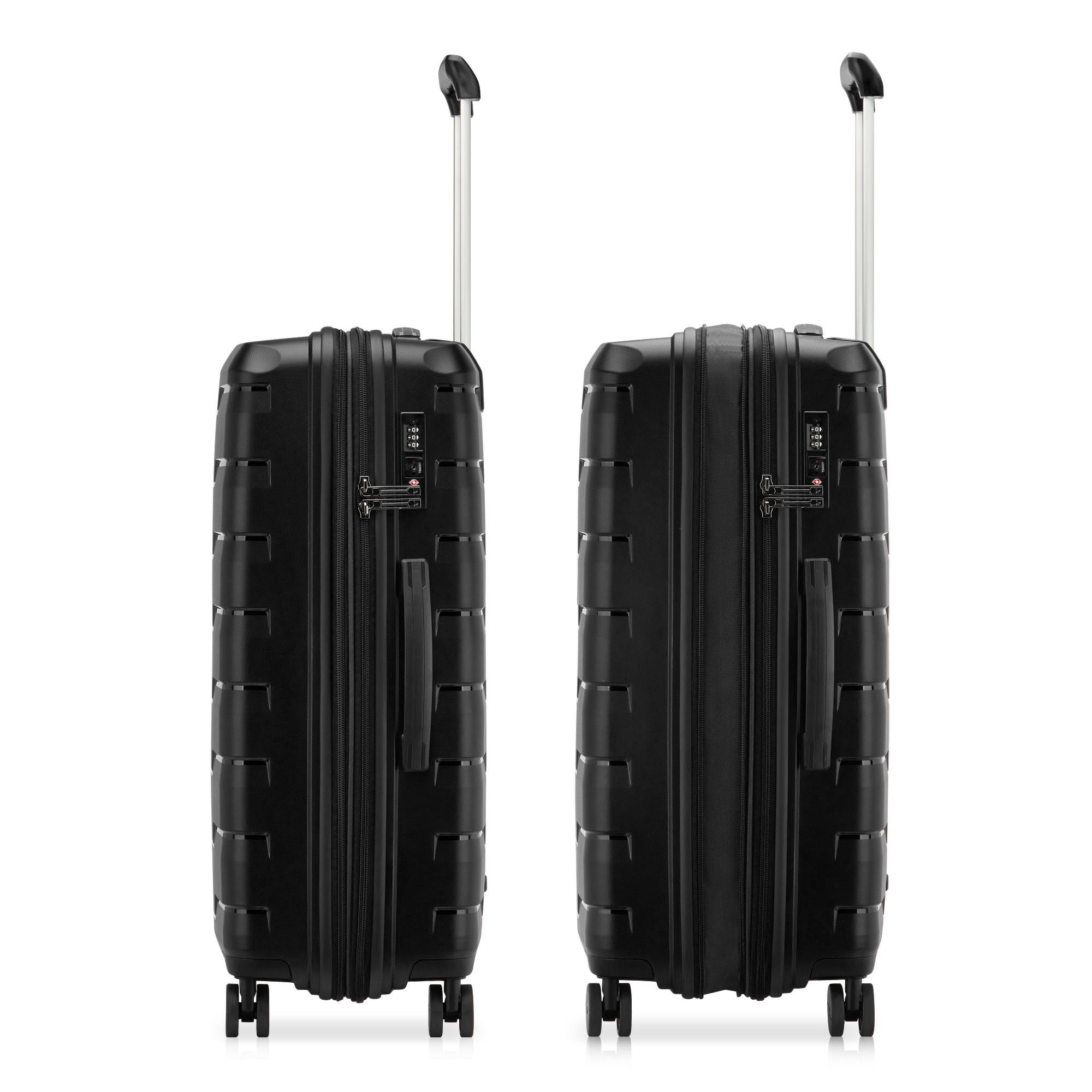 Trolley RONCATO Skyline Medio M – Noir, Coque Rigide Polypropylène, Capacité 60L+