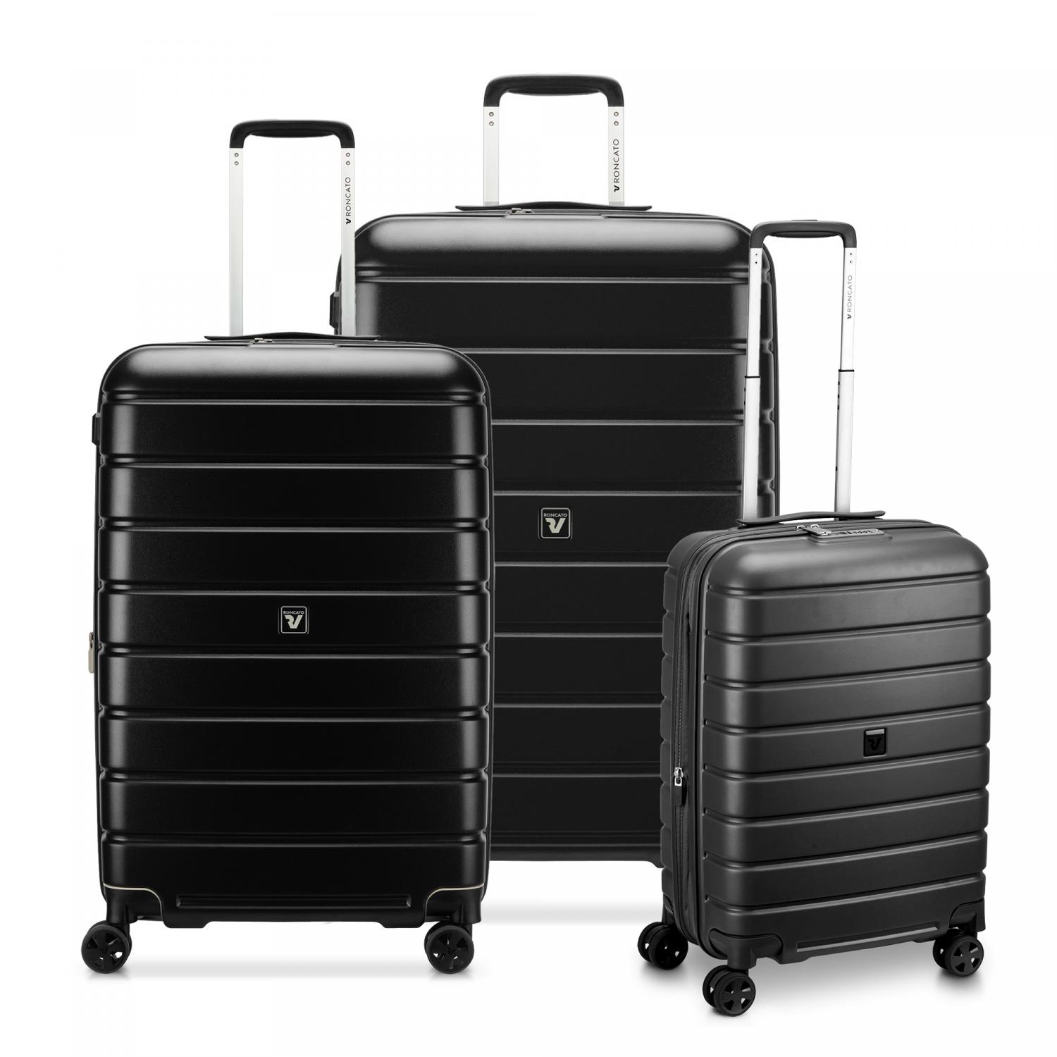 Roncato Relife Set Valigie (grande, Medio, Cabina) - Nero