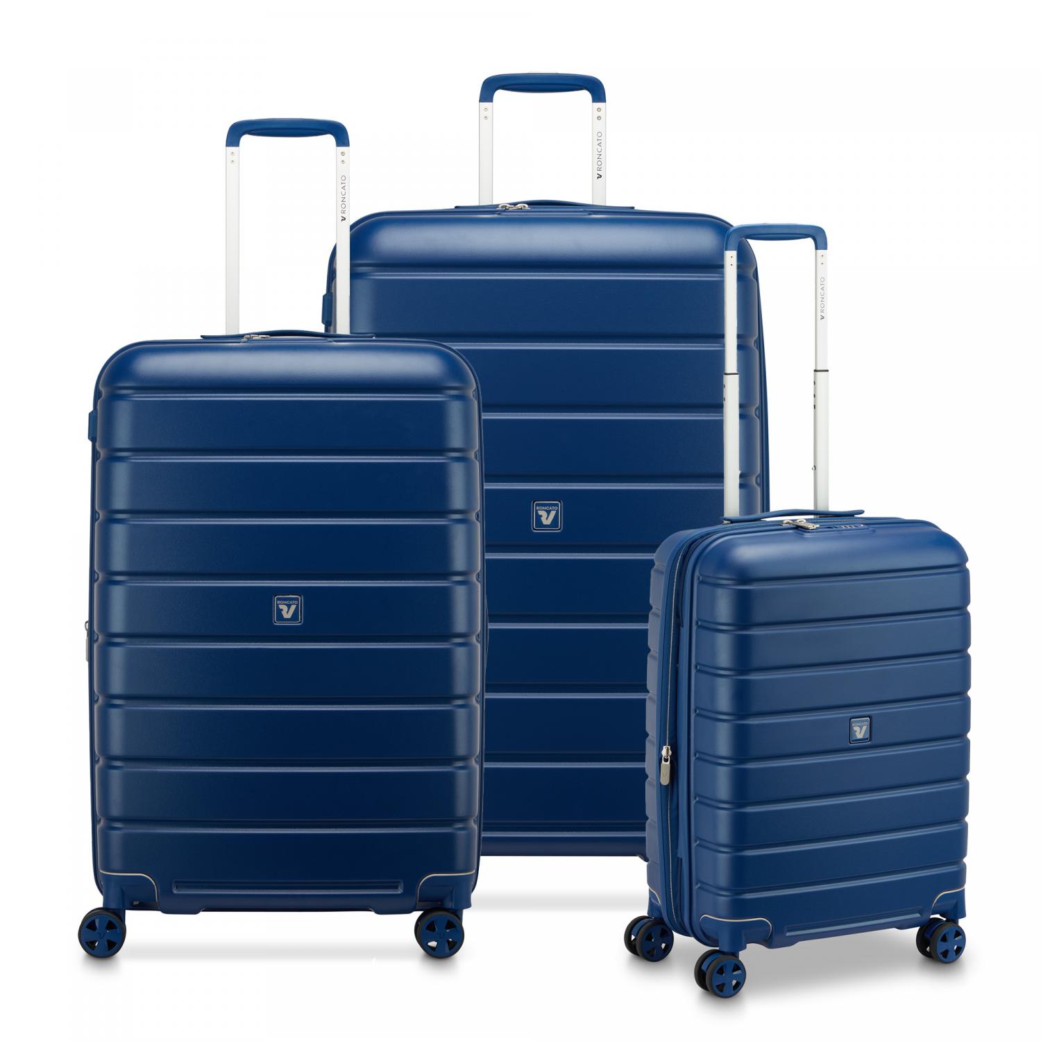Roncato Relife Set Valigie (grande, Medio, Cabina) - Blu Notte