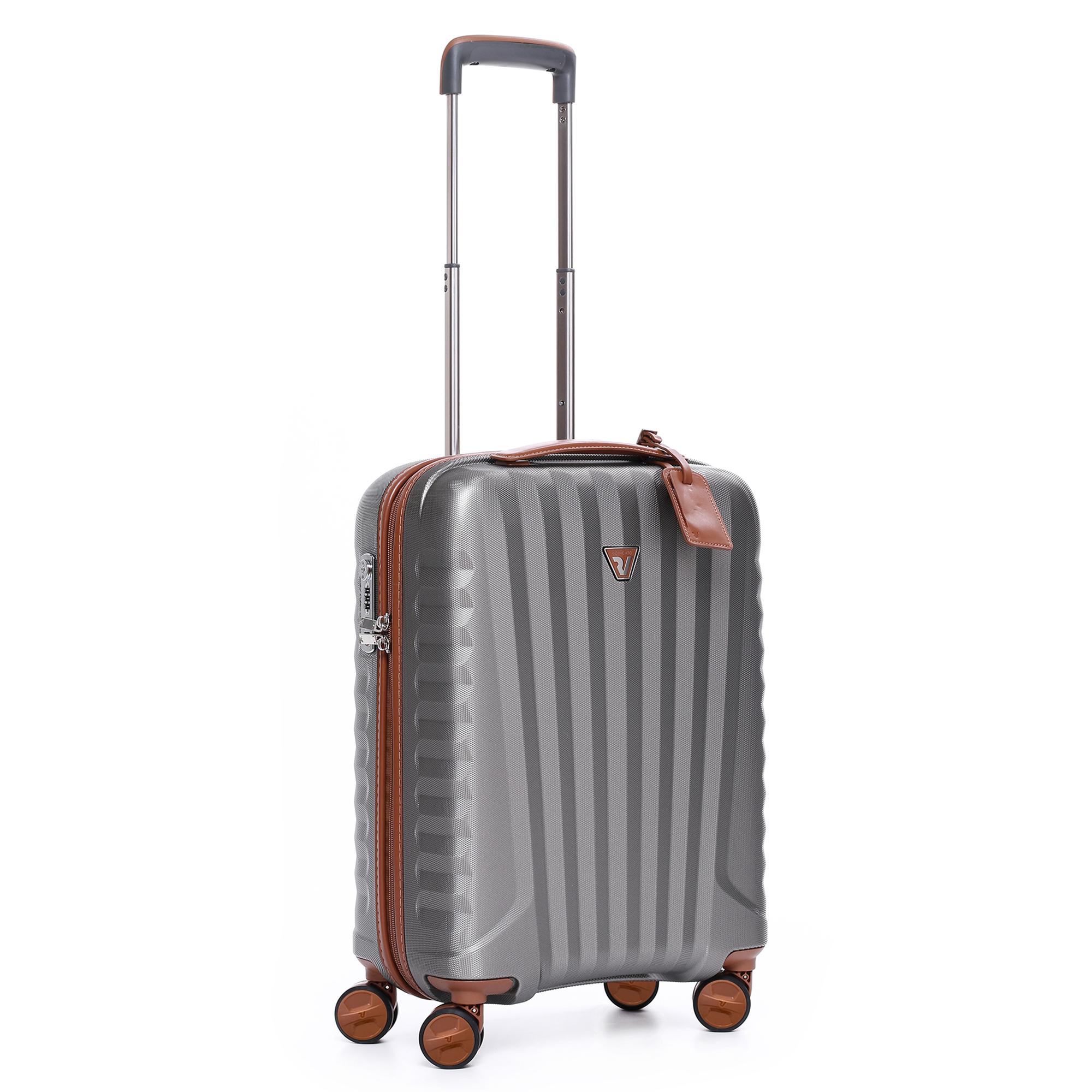 E-LITE Valise cabine 55x40x20 cm - Cognac/Titanium