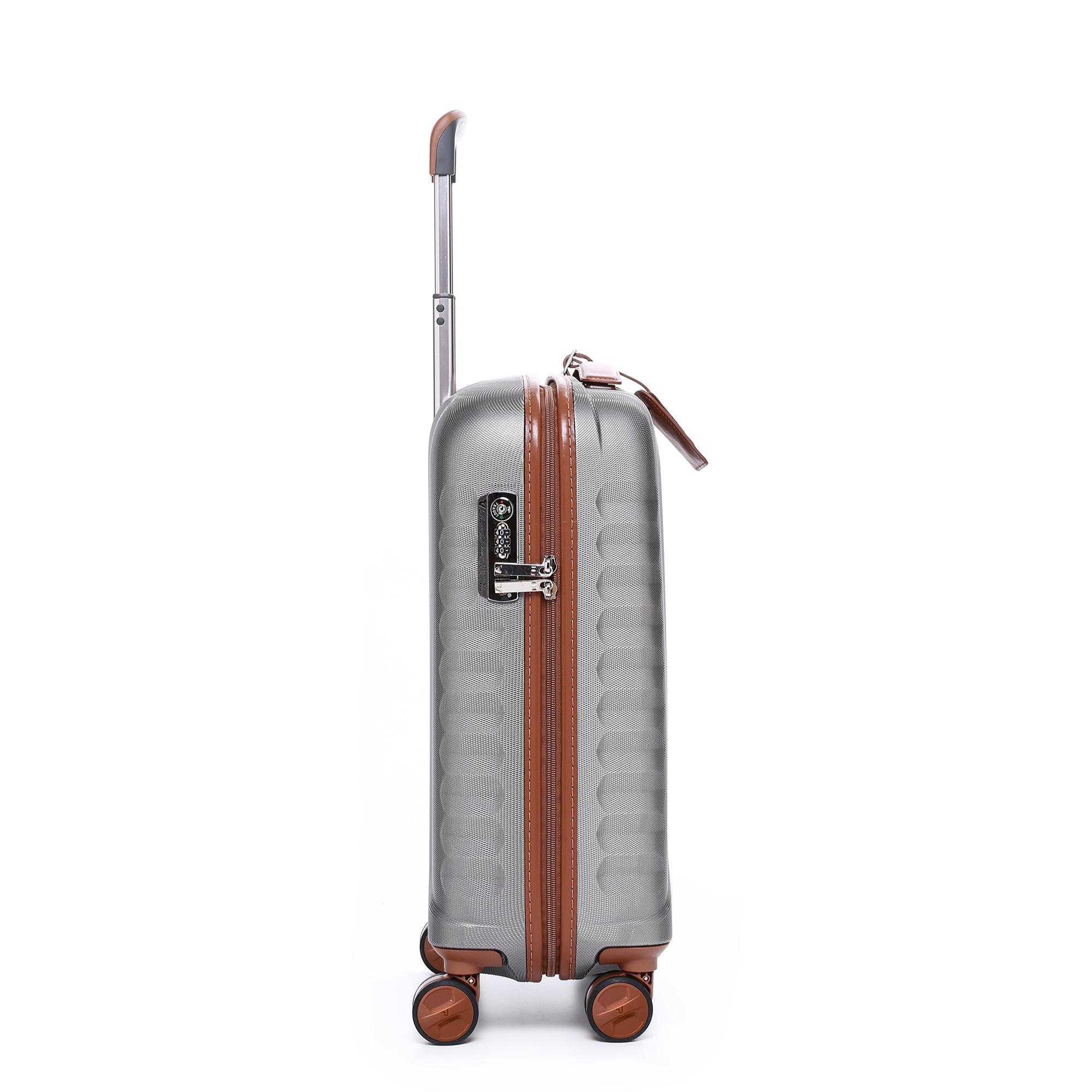 E-LITE Valise cabine 55x40x20 cm - Cognac/Titanium