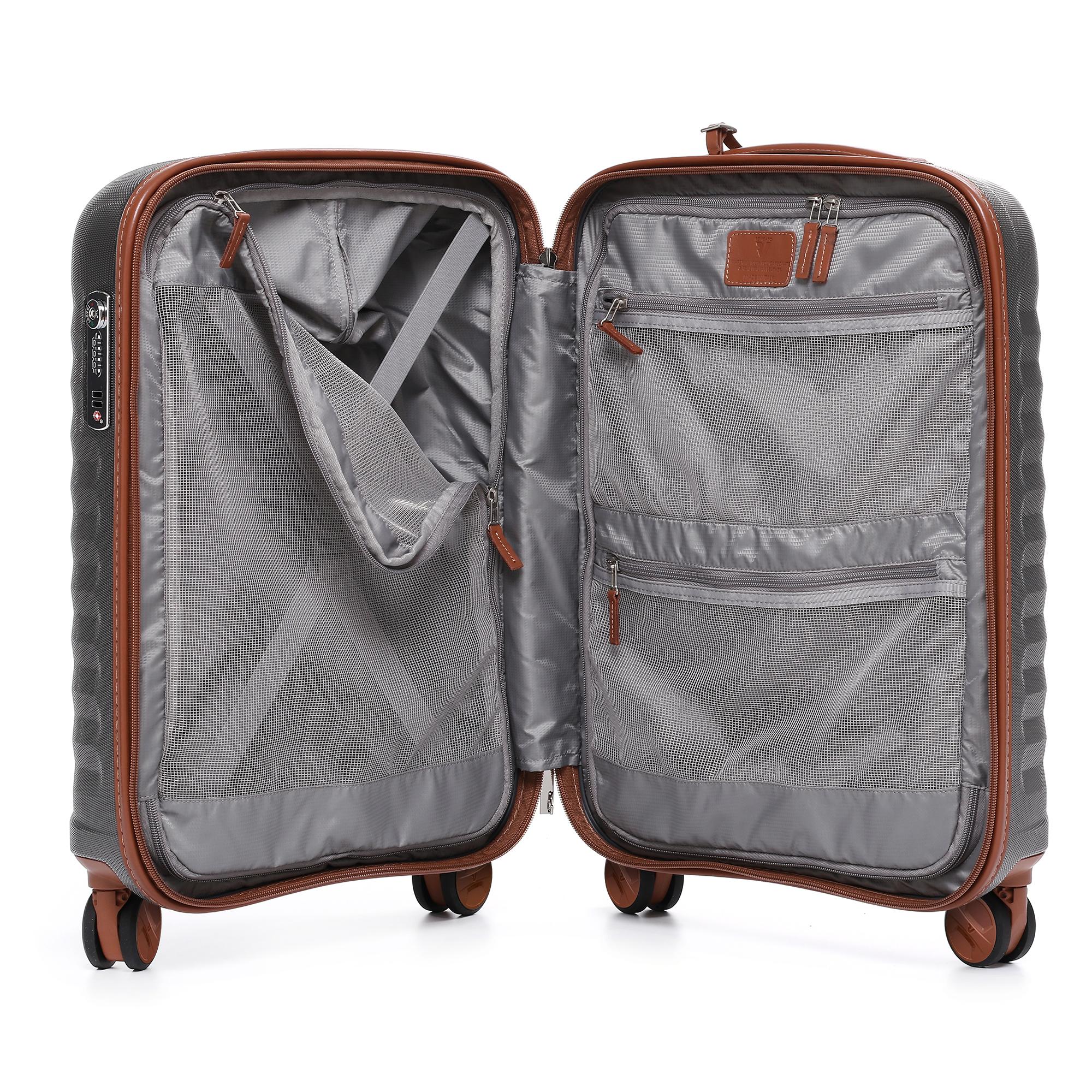 E-LITE Valise cabine 55x40x20 cm - Cognac/Titanium