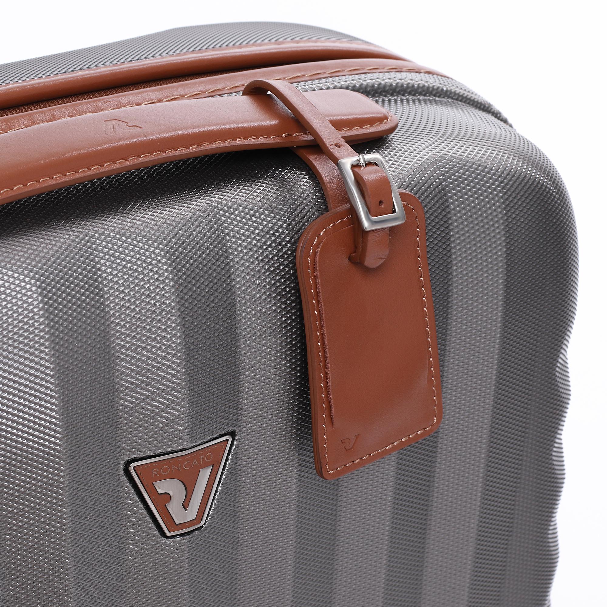 E-LITE Valise cabine 55x40x20 cm - Cognac/Titanium
