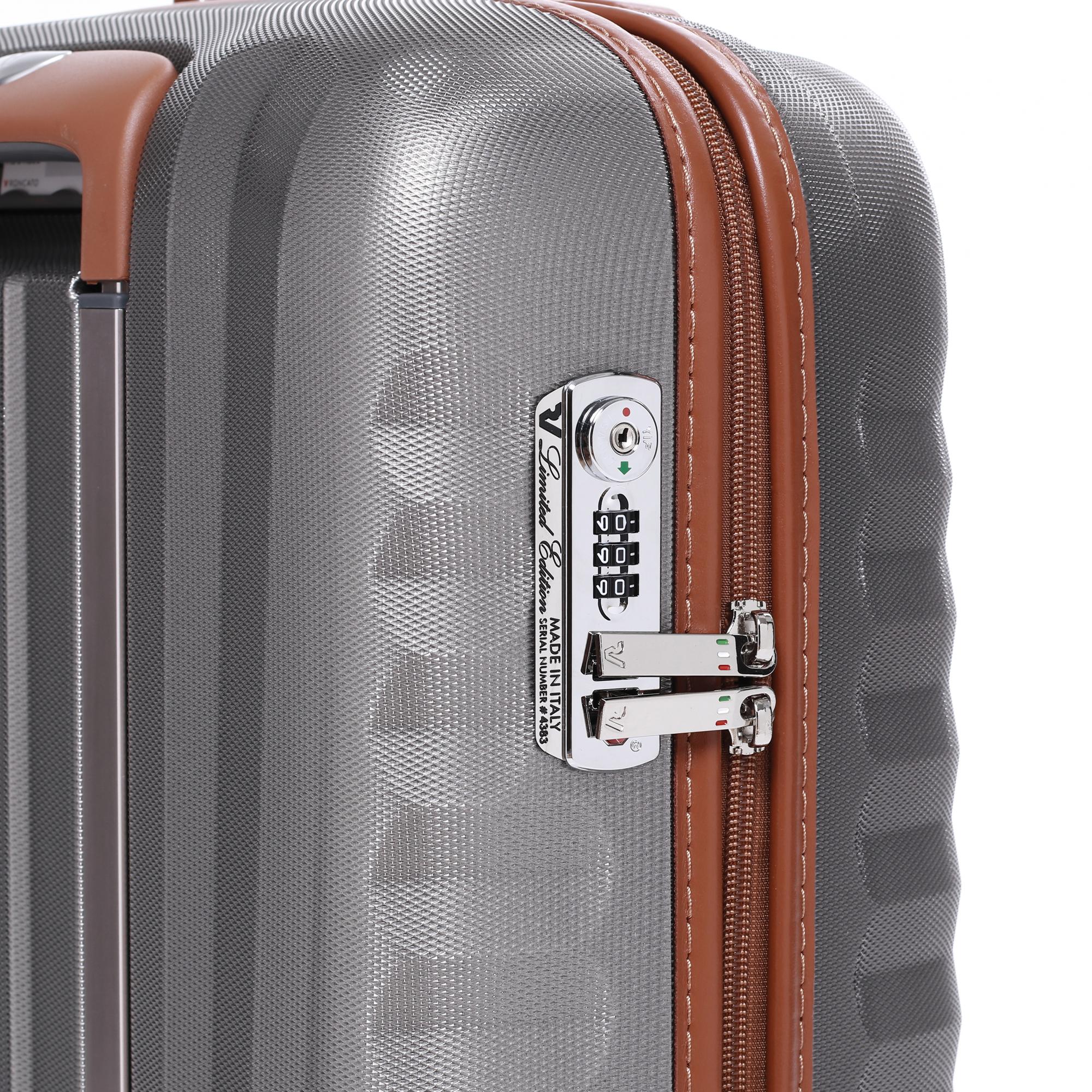 E-LITE Valise cabine 55x40x20 cm - Cognac/Titanium