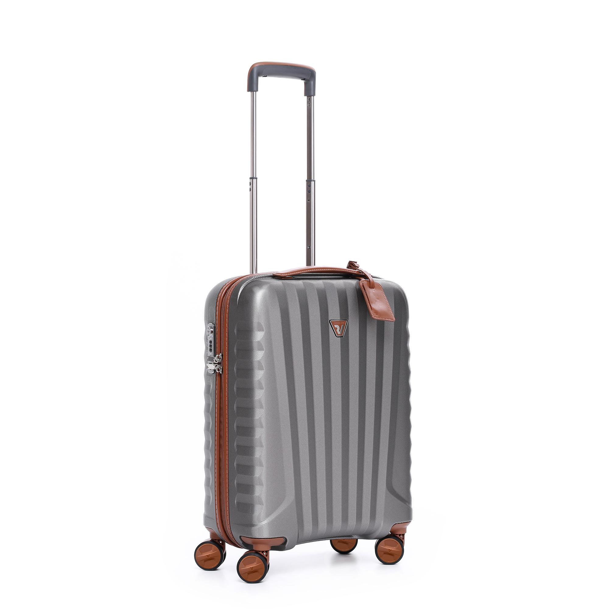 E-LITE Valise cabine 55x40x20 cm - Cognac/Titanium