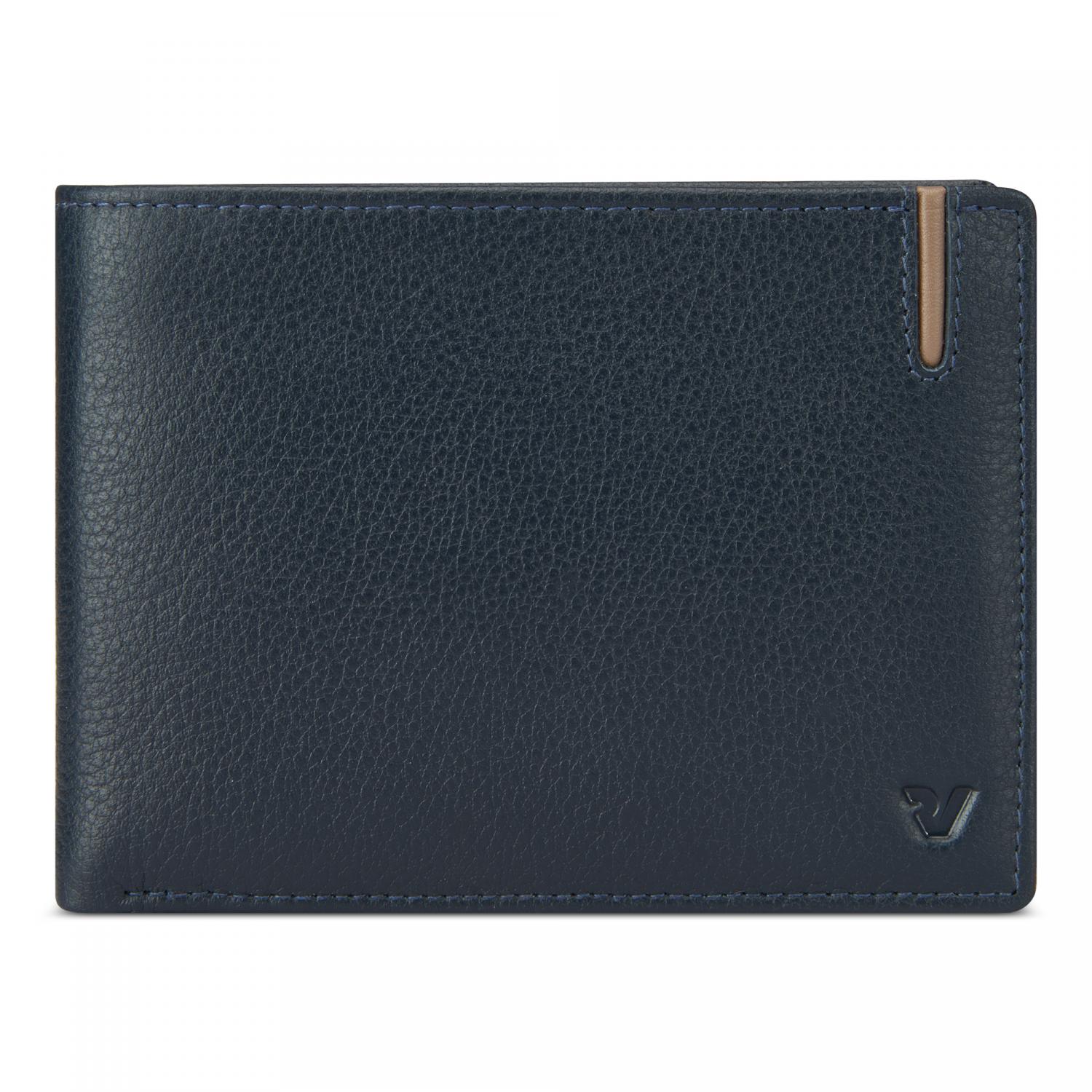Roncato Liverpool Portafoglio Uomo 9.5x12.5x2 Cm - Blu Navy