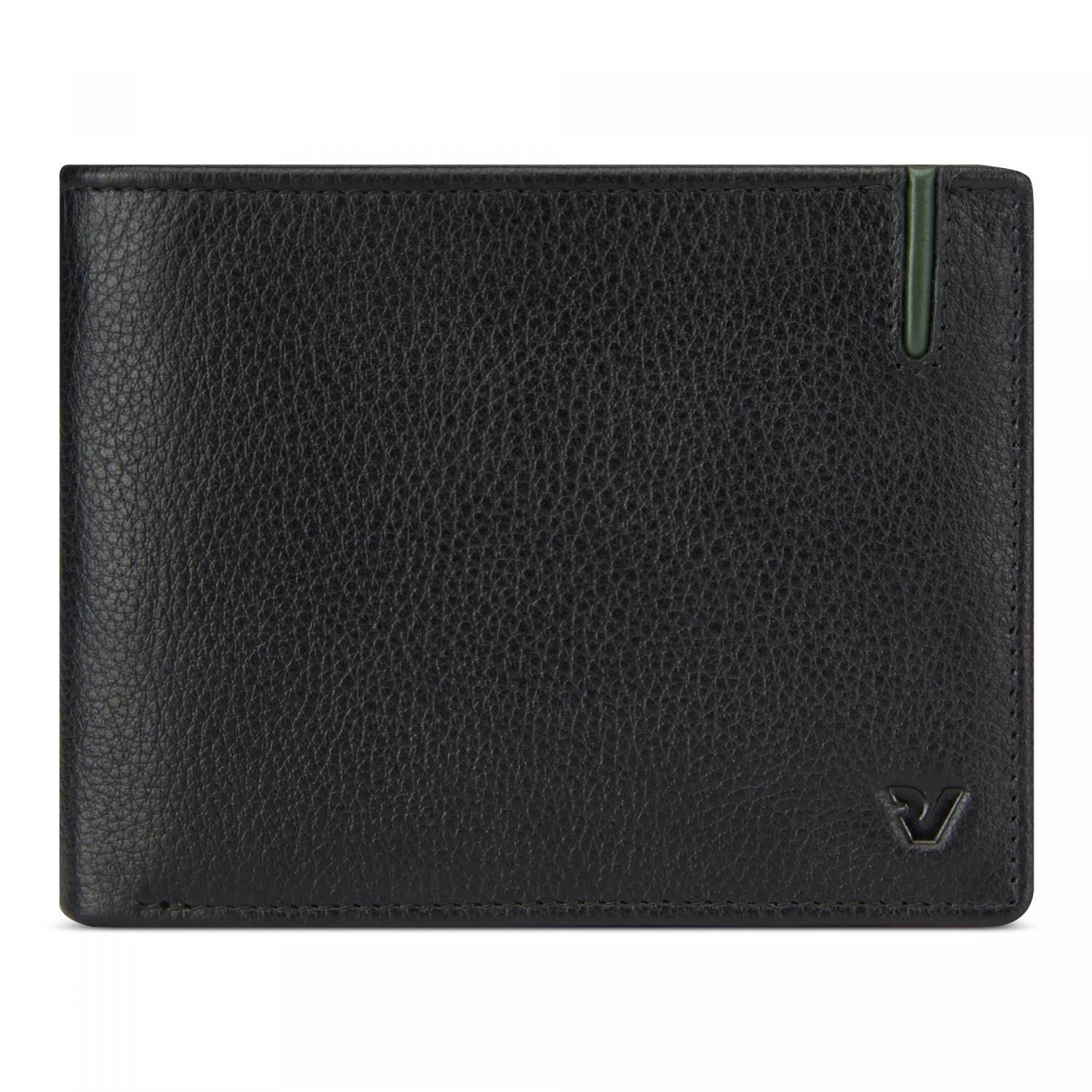 Roncato Liverpool Portafoglio Uomo 9x11,5x2 Cm - Nero