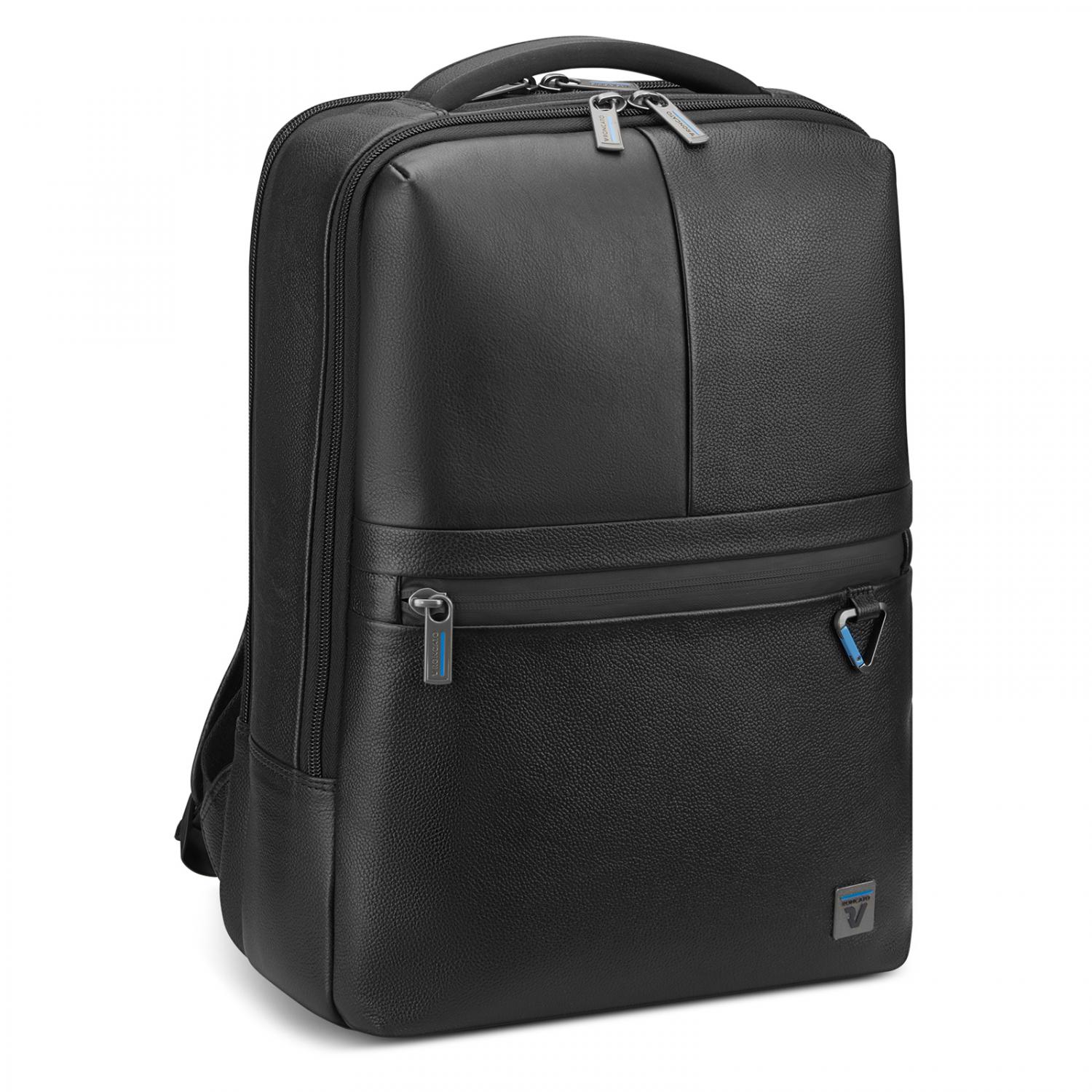 TRIAL DLX Zaino in pelle porta PC 15.6 -  42x30,5x15 cm - Nero