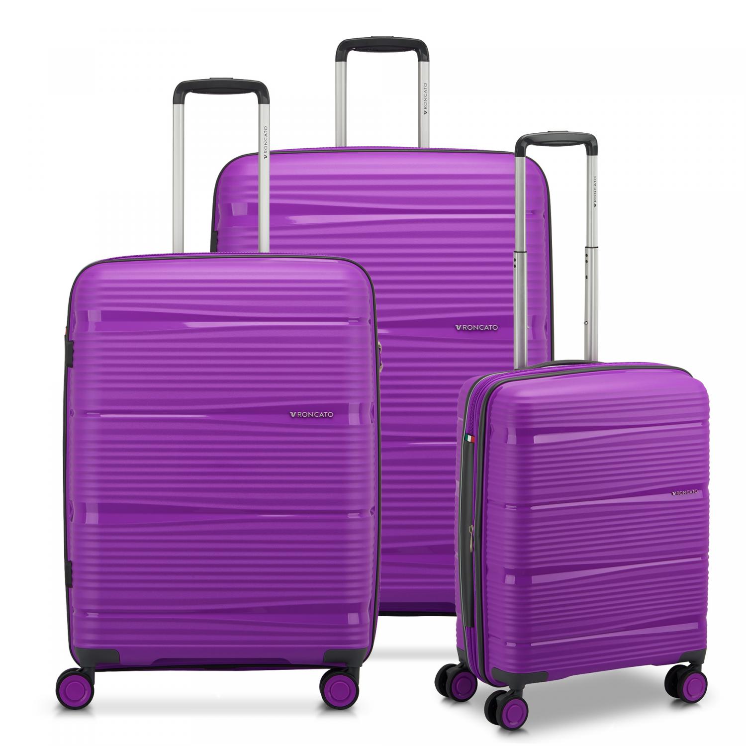 Roncato R-lite Set Valigie (grande, Medio, Cabina) - Ciclamino