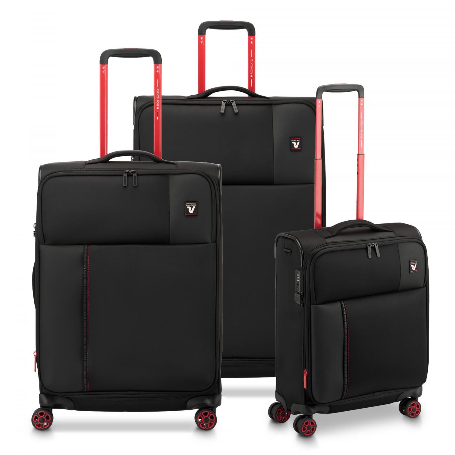Roncato Move Set Valigie (grande, Medio, Cabina) - Nero Fumo