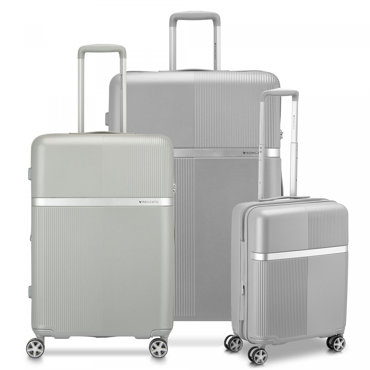Roncato Airglam Set Valigie (grande, Medio, Cabina) - Grigio Perla
