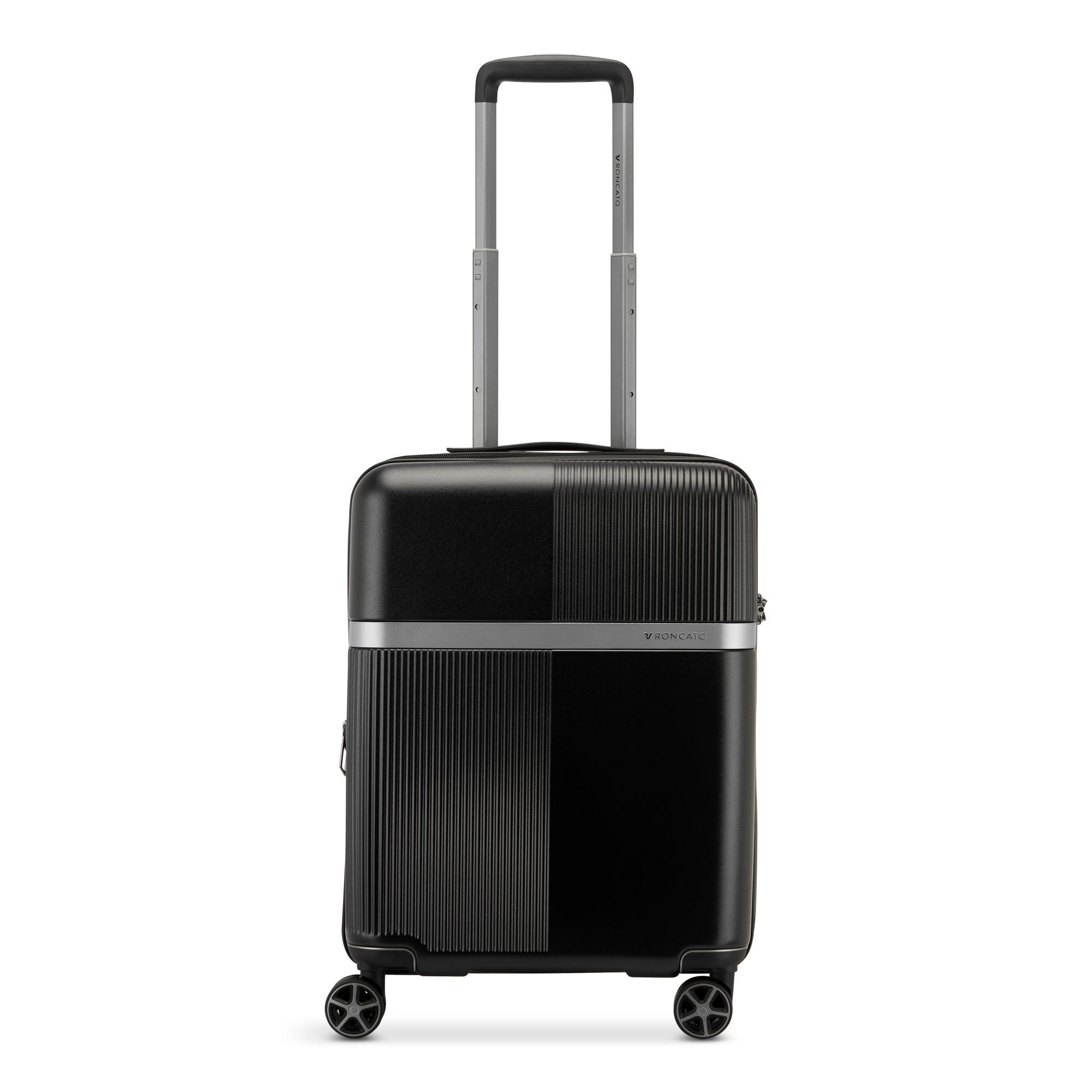 AIRGLAM Trolley bagaglio a mano 55x40x20/25 cm Espandibile - Nero
