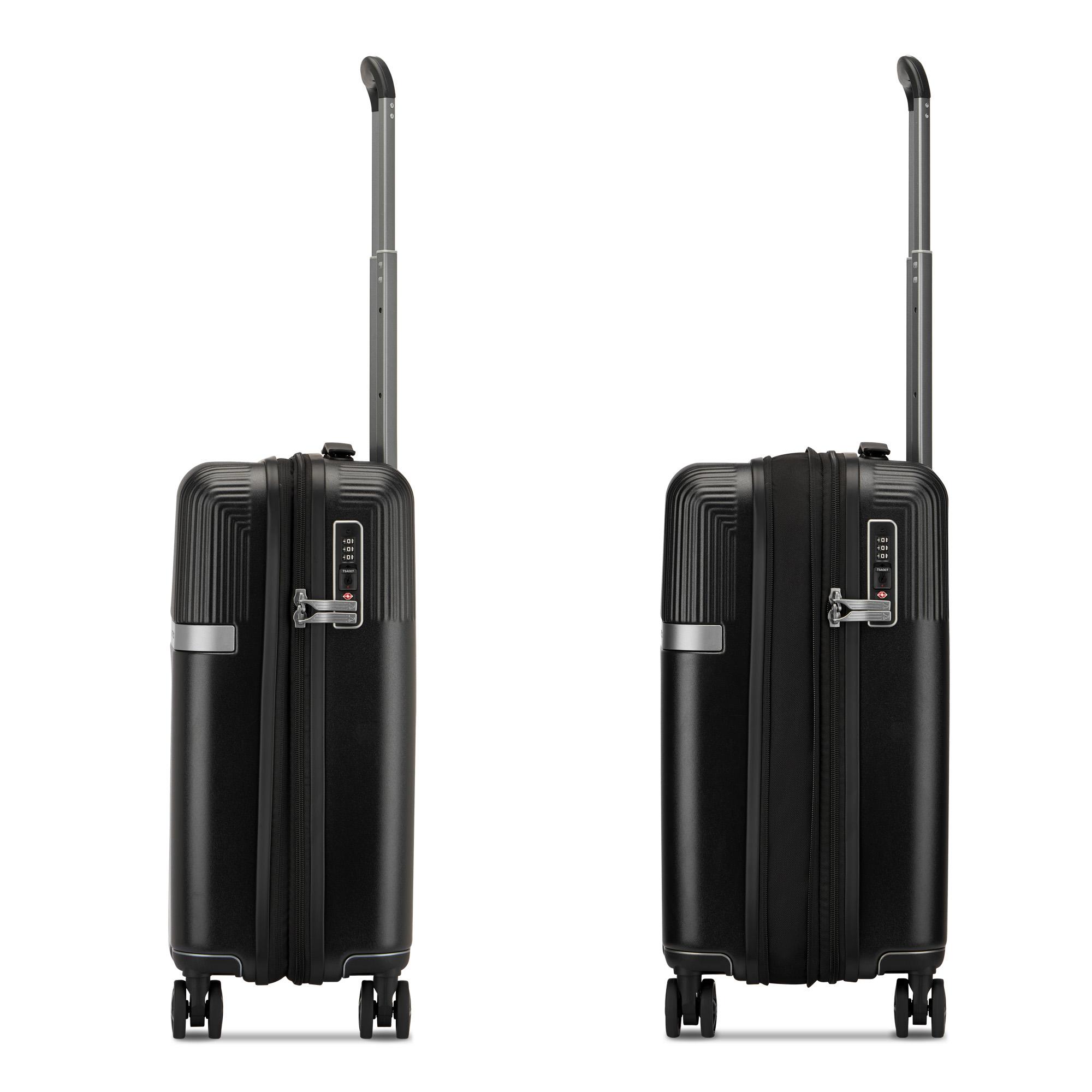 AIRGLAM Trolley bagaglio a mano 55x40x20/25 cm Espandibile - Nero