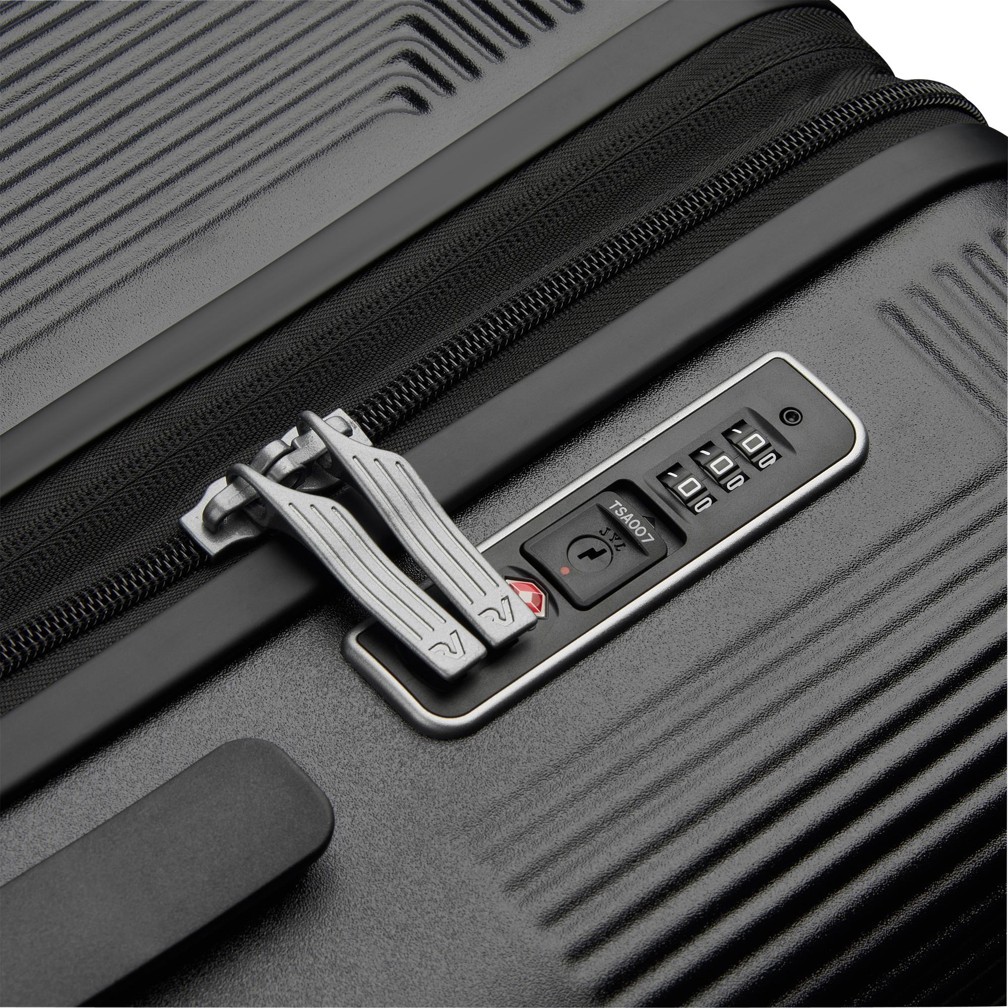 AIRGLAM Trolley bagaglio a mano 55x40x20/25 cm Espandibile - Nero