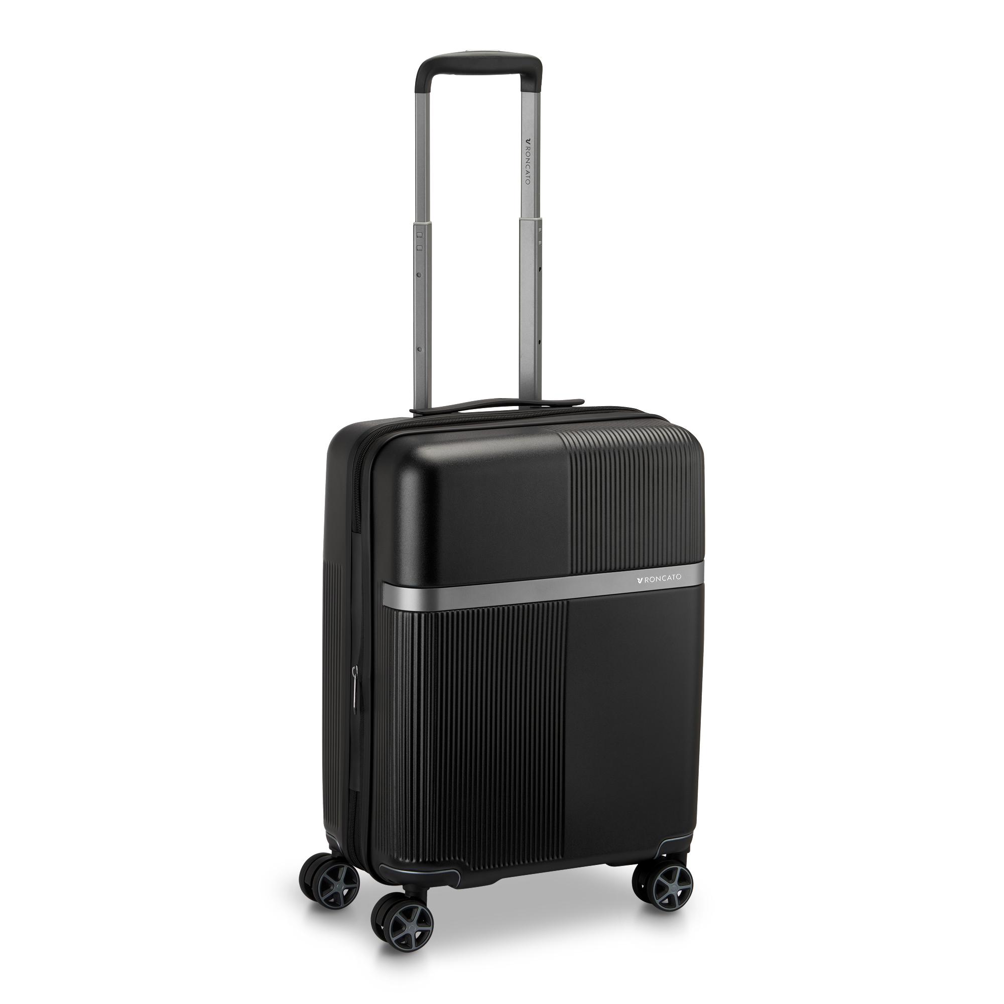 AIRGLAM Trolley bagaglio a mano 55x40x20/25 cm Espandibile - Nero