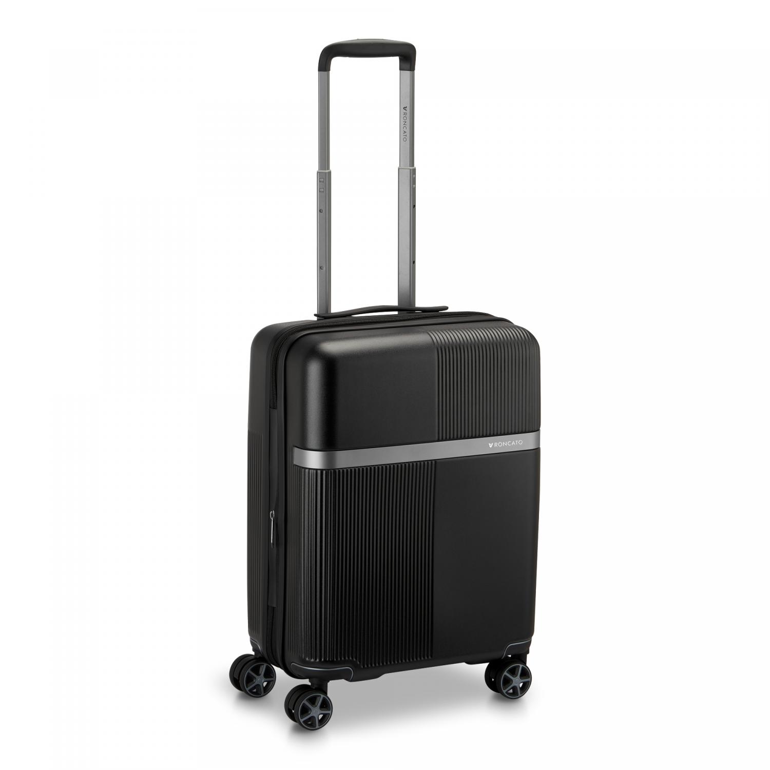 AIRGLAM Trolley bagaglio a mano 55x40x20/25 cm Espandibile - Nero