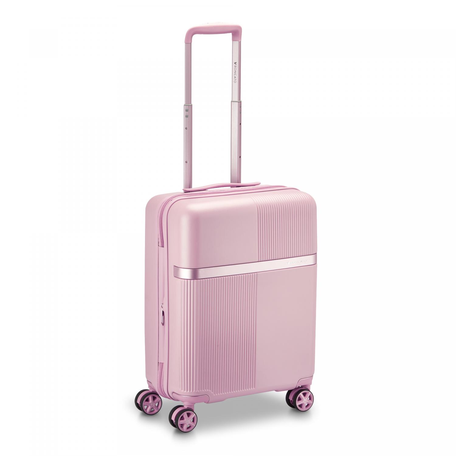 AIRGLAM Trolley bagaglio a mano 55x40x20/25 cm Espandibile - Rosa
