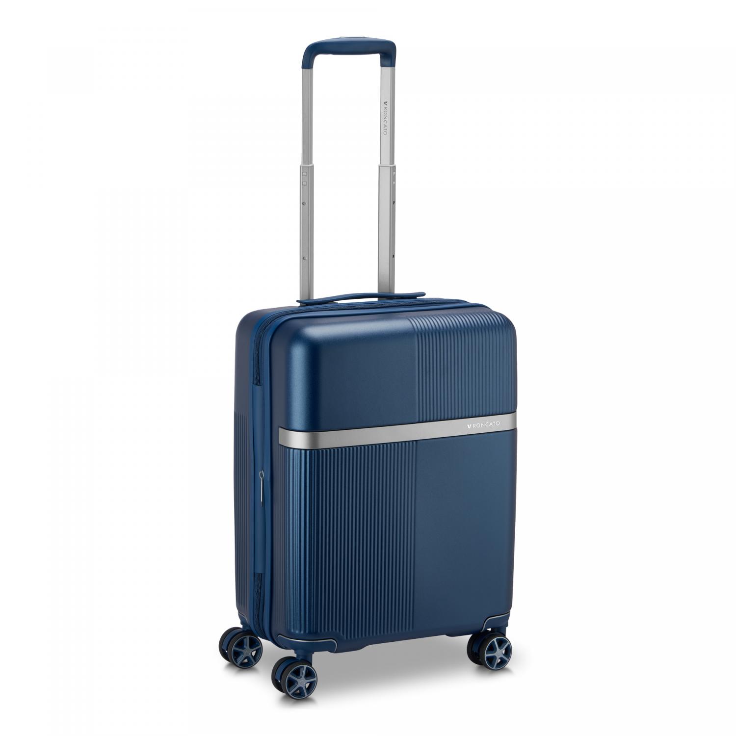 AIRGLAM Trolley bagaglio a mano 55x40x20/25 cm Espandibile - Blu Notte