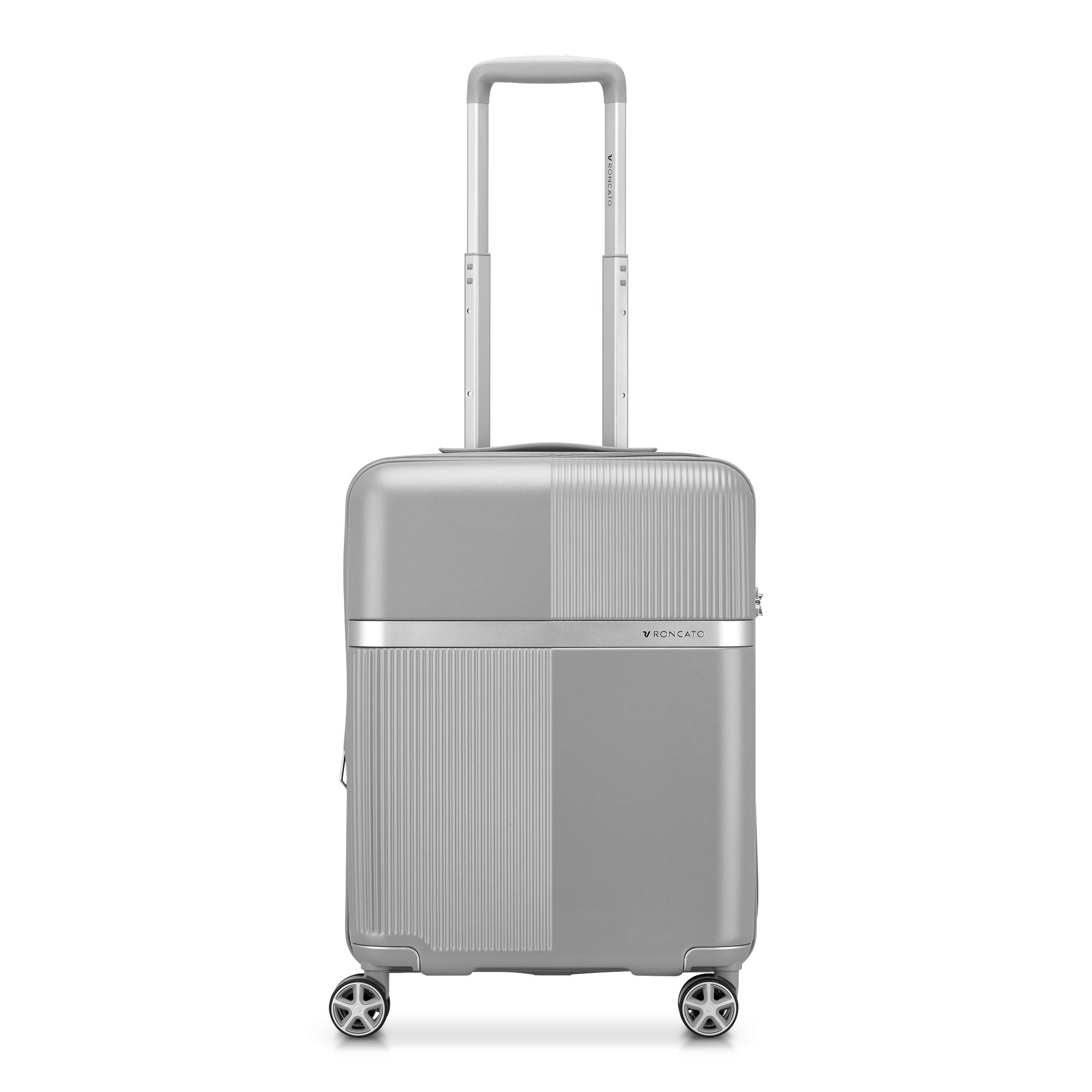 AIRGLAM Trolley bagaglio a mano 55x40x20/25 cm Espandibile - Grigio Perla