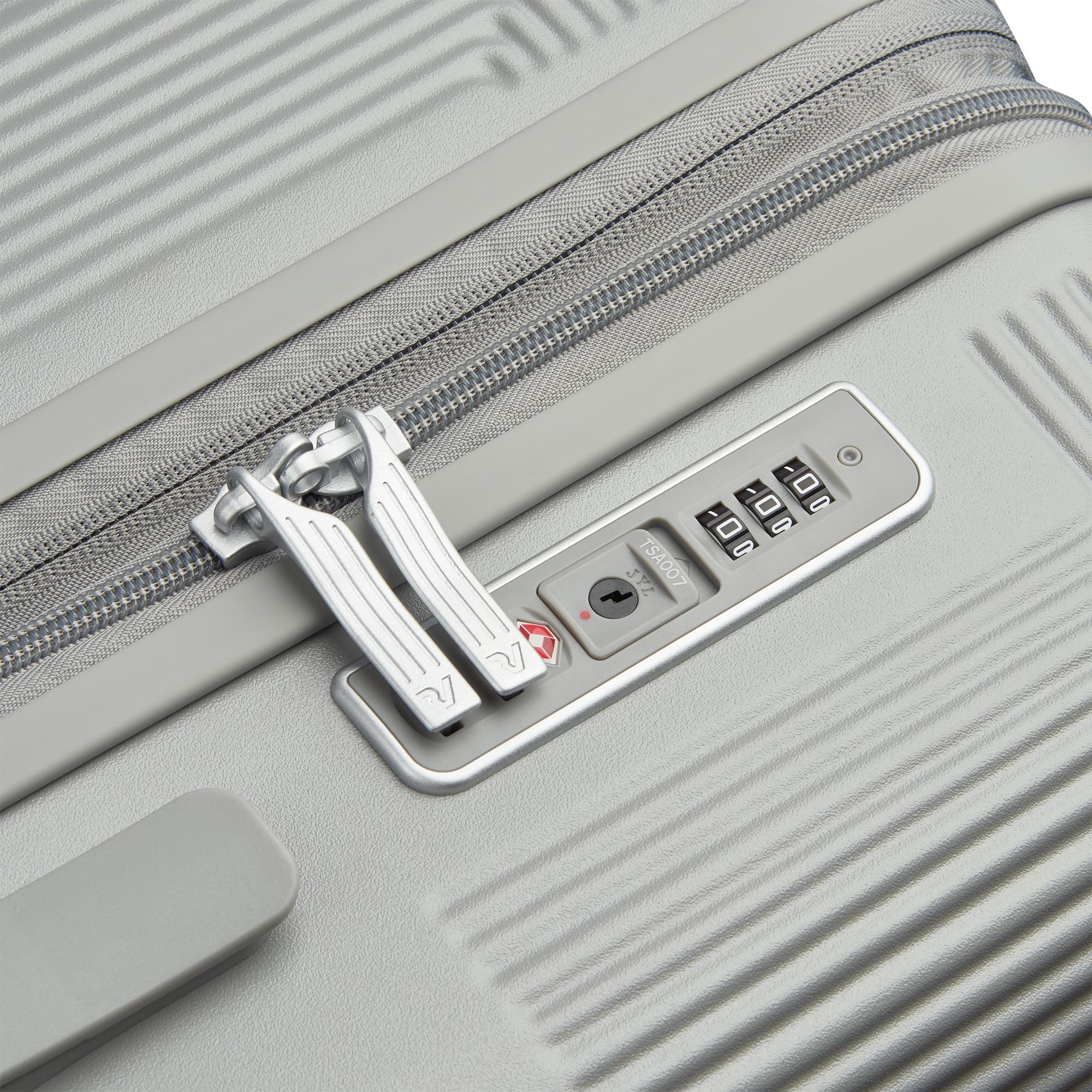 AIRGLAM Trolley bagaglio a mano 55x40x20/25 cm Espandibile - Grigio Perla