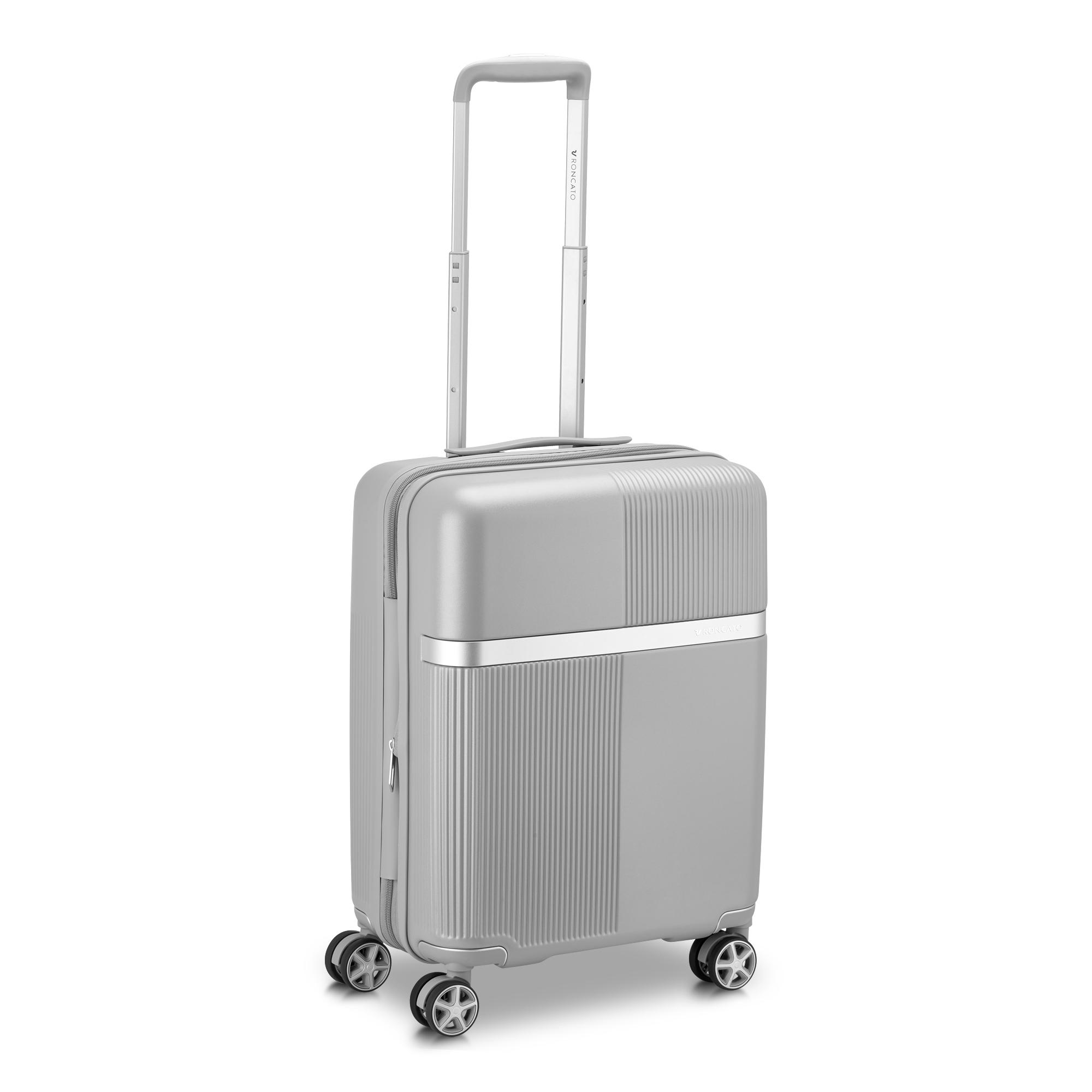 AIRGLAM Trolley bagaglio a mano 55x40x20/25 cm Espandibile - Grigio Perla