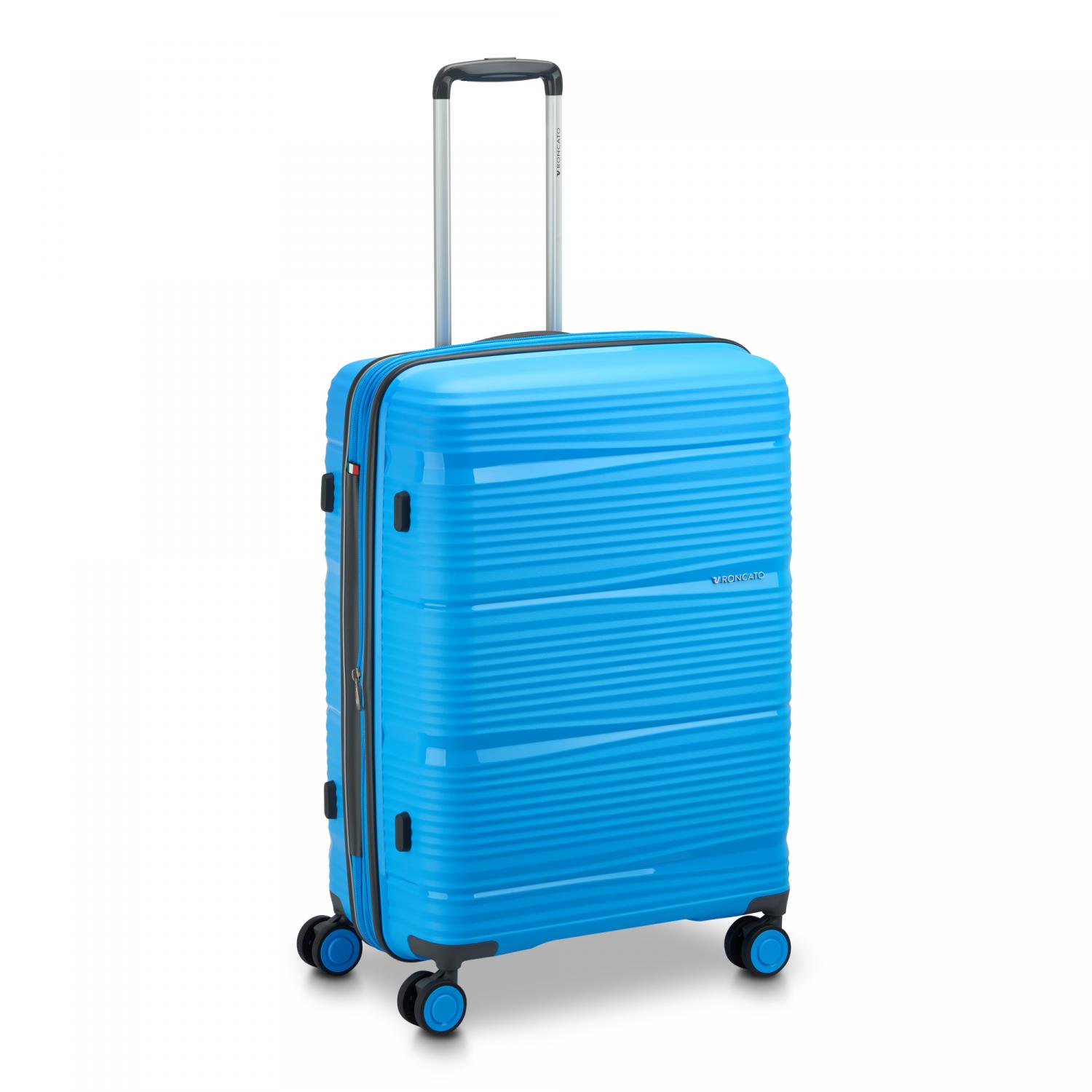 Roncato R-lite Trolley Medio 66 Cm Espandibile - Azzurro
