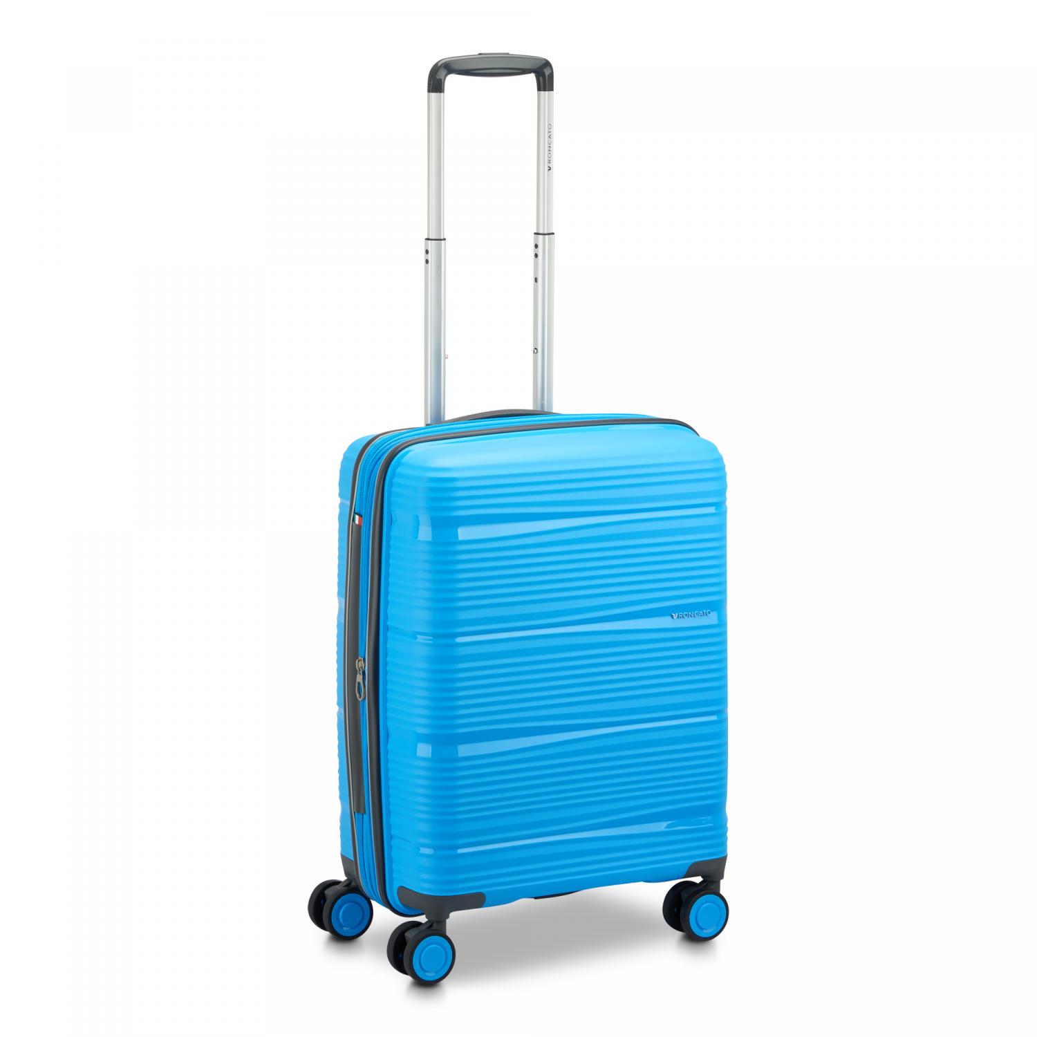Roncato R-lite Trolley Bagaglio A Mano 55x40x20/23 Cm Espandibile - Azzurro