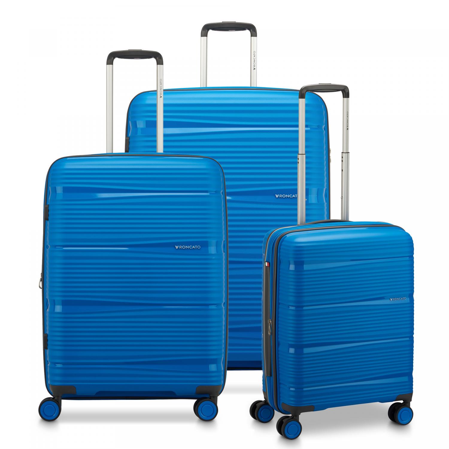 Roncato R-lite Set Valigie (grande, Medio, Cabina) - Blu Cobalto