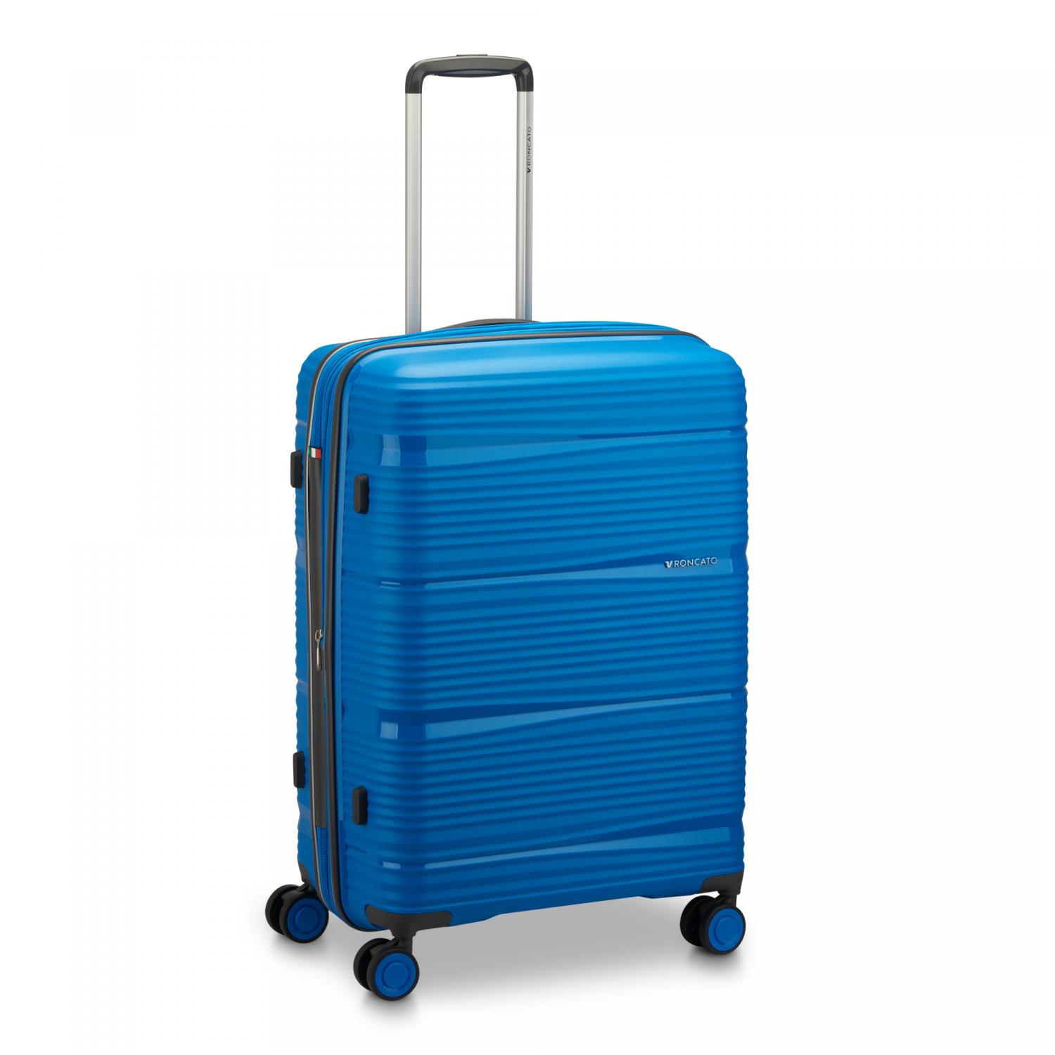 Roncato R-lite Trolley Medio 66 Cm Espandibile - Blu Cobalto