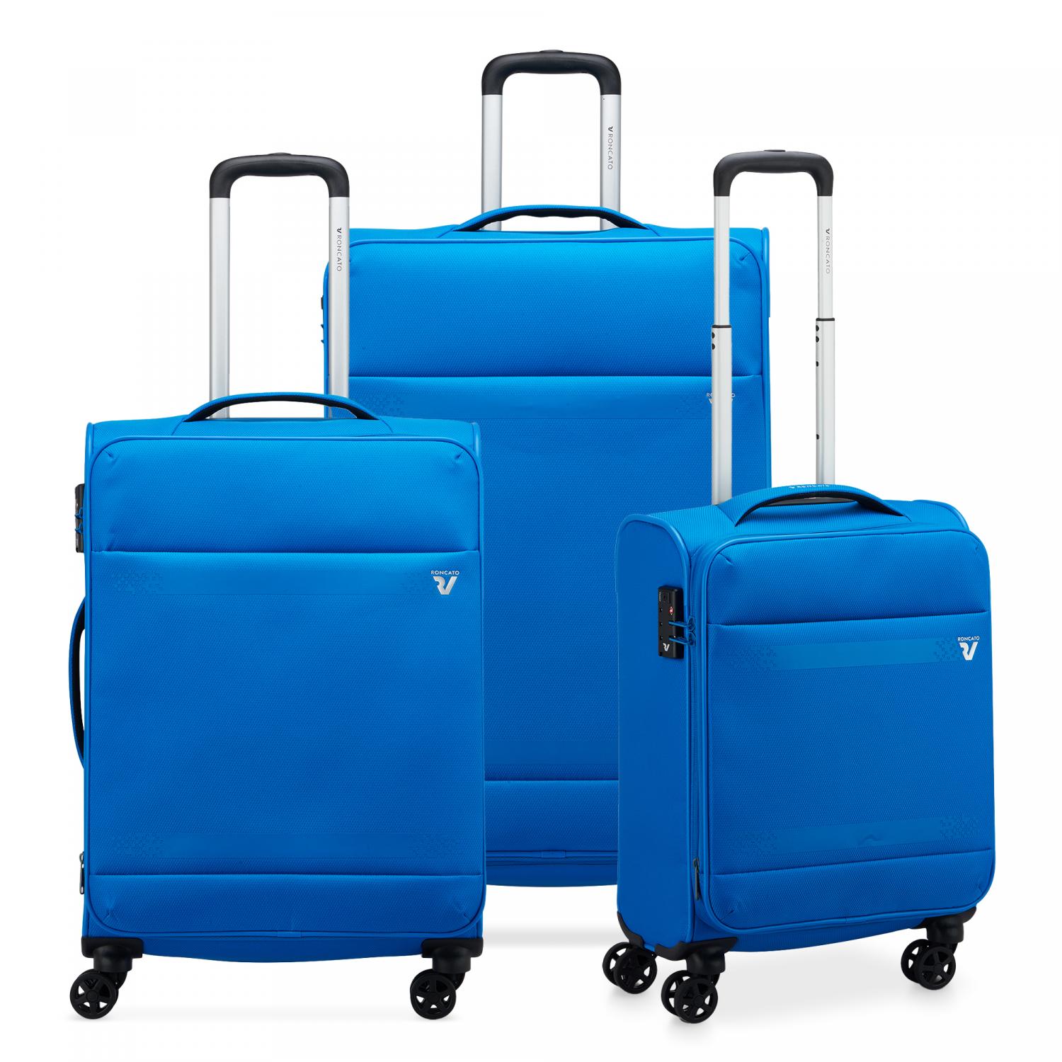 JAZZ 4.0 Set Valigie Espandibile con zip Blu Elettrico