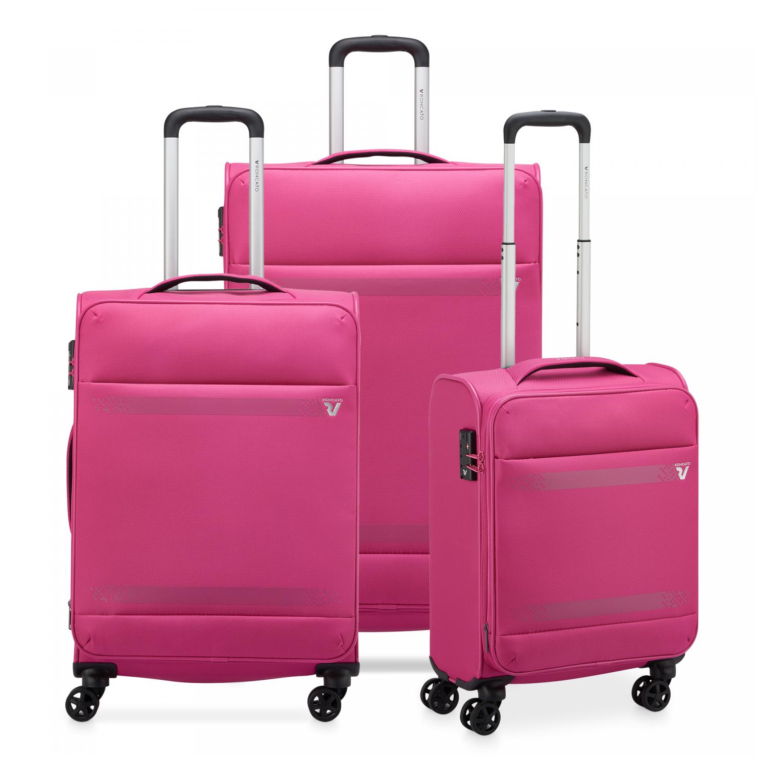 Roncato Jazz 4.0 Set Valigie (grande, Medio, Cabina) - Fucsia