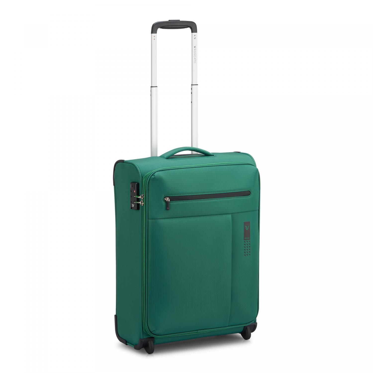 Roncato Lite Soft Trolley Bagaglio A Mano 2 Ruote 55x40x20 Cm - Verde Brillante