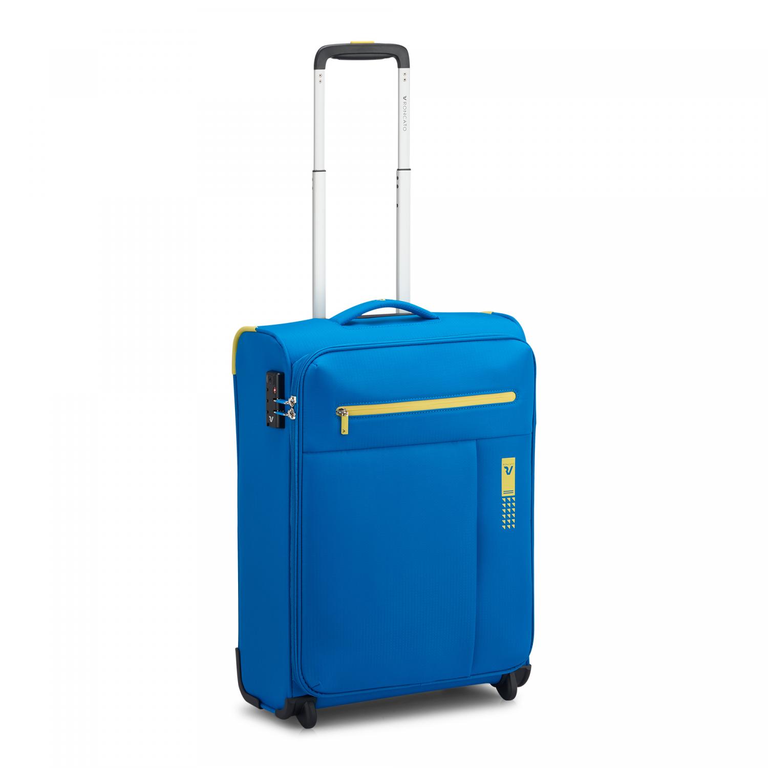 Roncato Lite Soft Trolley Bagaglio A Mano 2 Ruote 55x40x20 Cm - Blu Cobalto