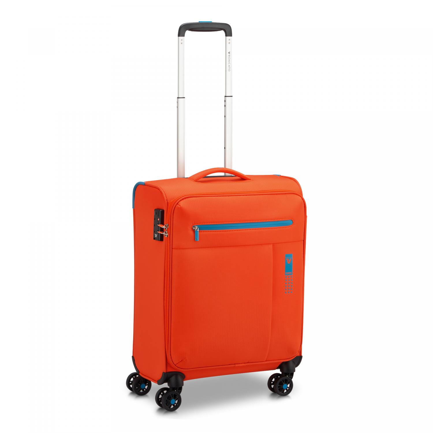 Roncato Lite Soft Trolley Bagaglio A Mano 55x40x20 Cm - Arancione Brillante