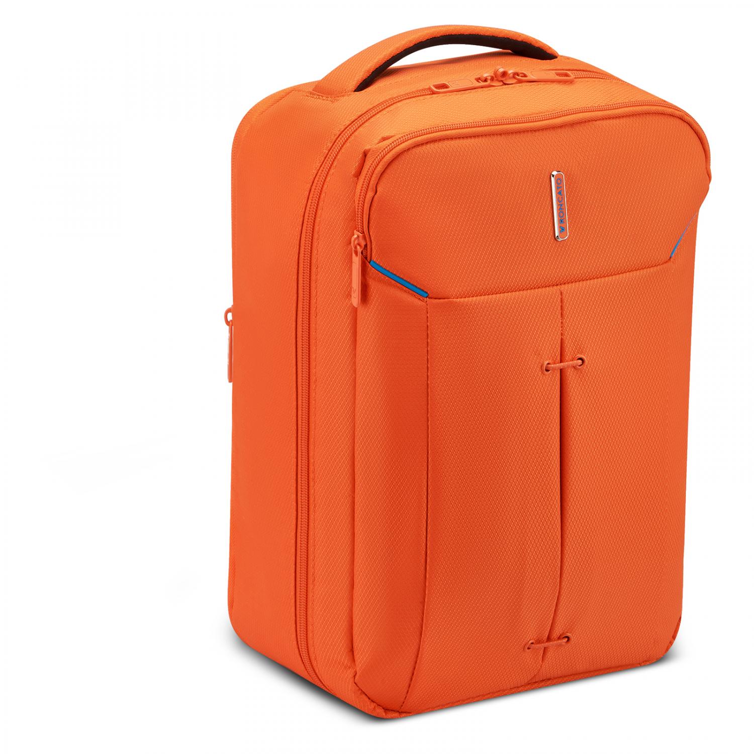 IRONIK 2.0 Ryanair Mochila viaje 40x25x15/20 cm Expandible - Naranja Brillante