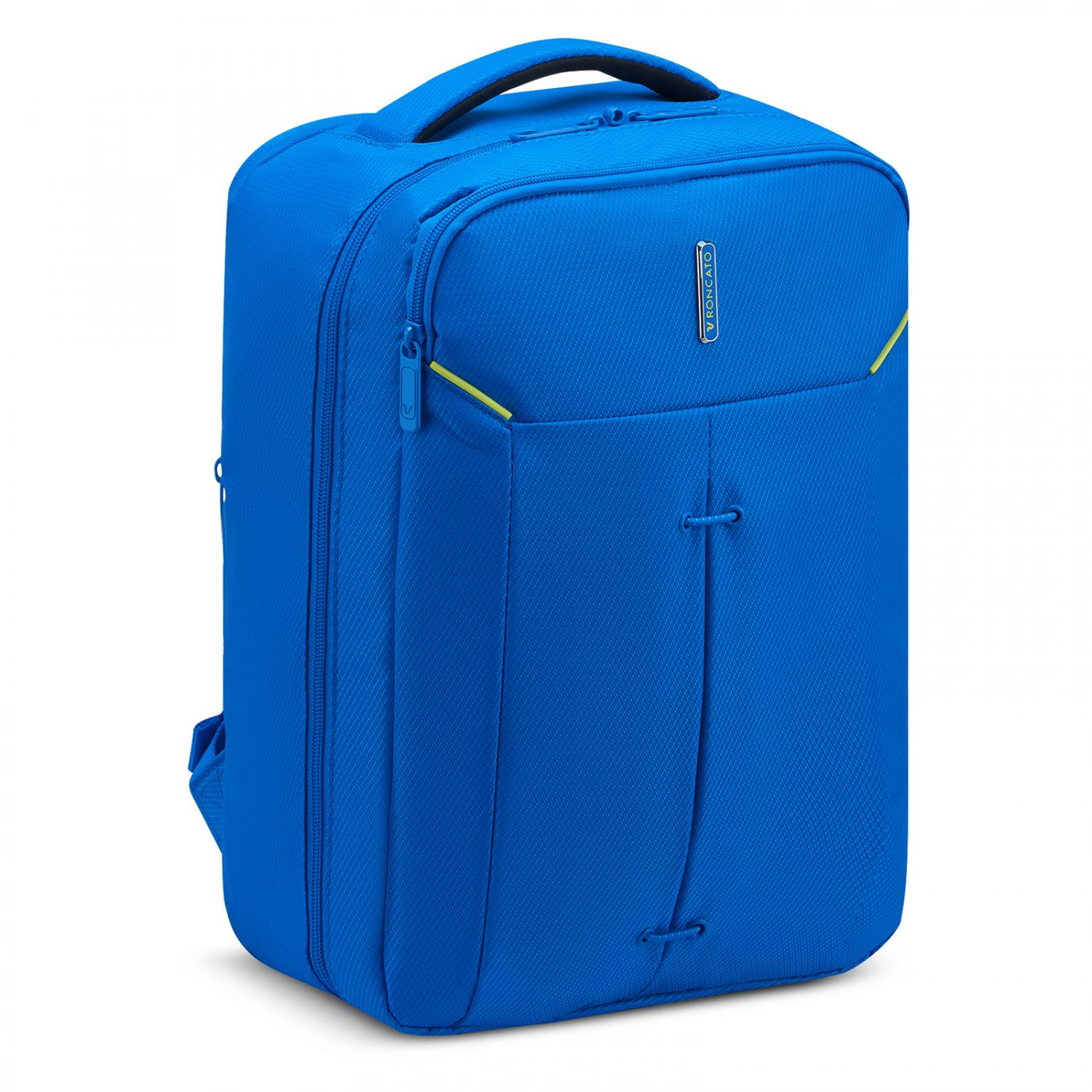 IRONIK 2.0 Ryanair Sac à dos de voyage 40x25x15/20 cm Extensible - Bleu cobalt