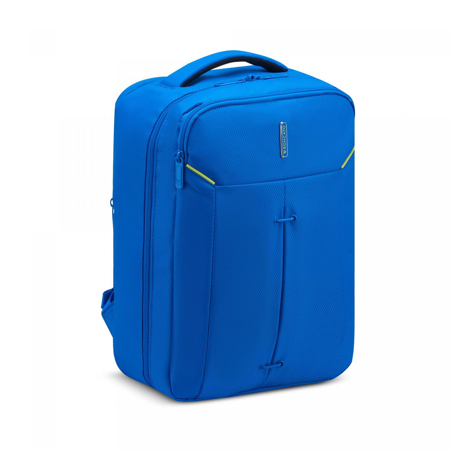 Roncato Ironik 2.0 Ryanair Zaino Da Viaggio 40x25x15/20 Cm Espandibile - Blu Cobalto