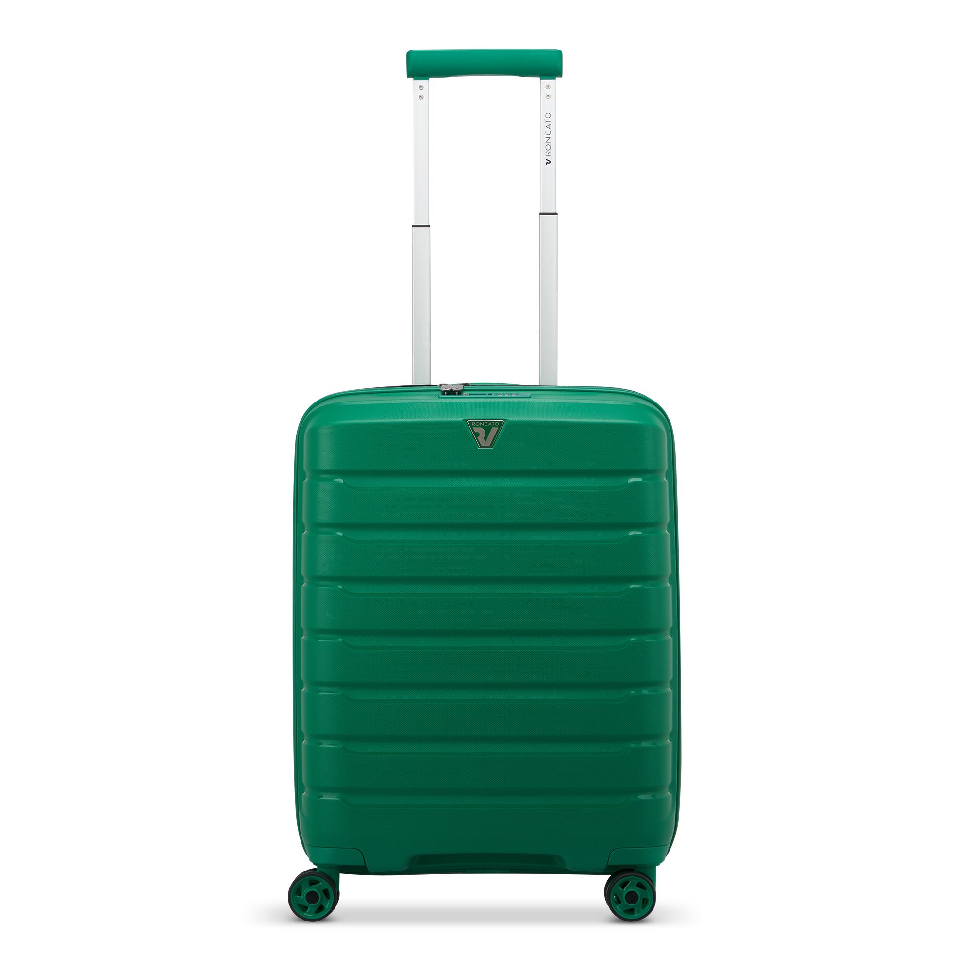 B-FLYING Trolley bagaglio a mano 55x40x20/25 cm Espandibile - Verde Brillante