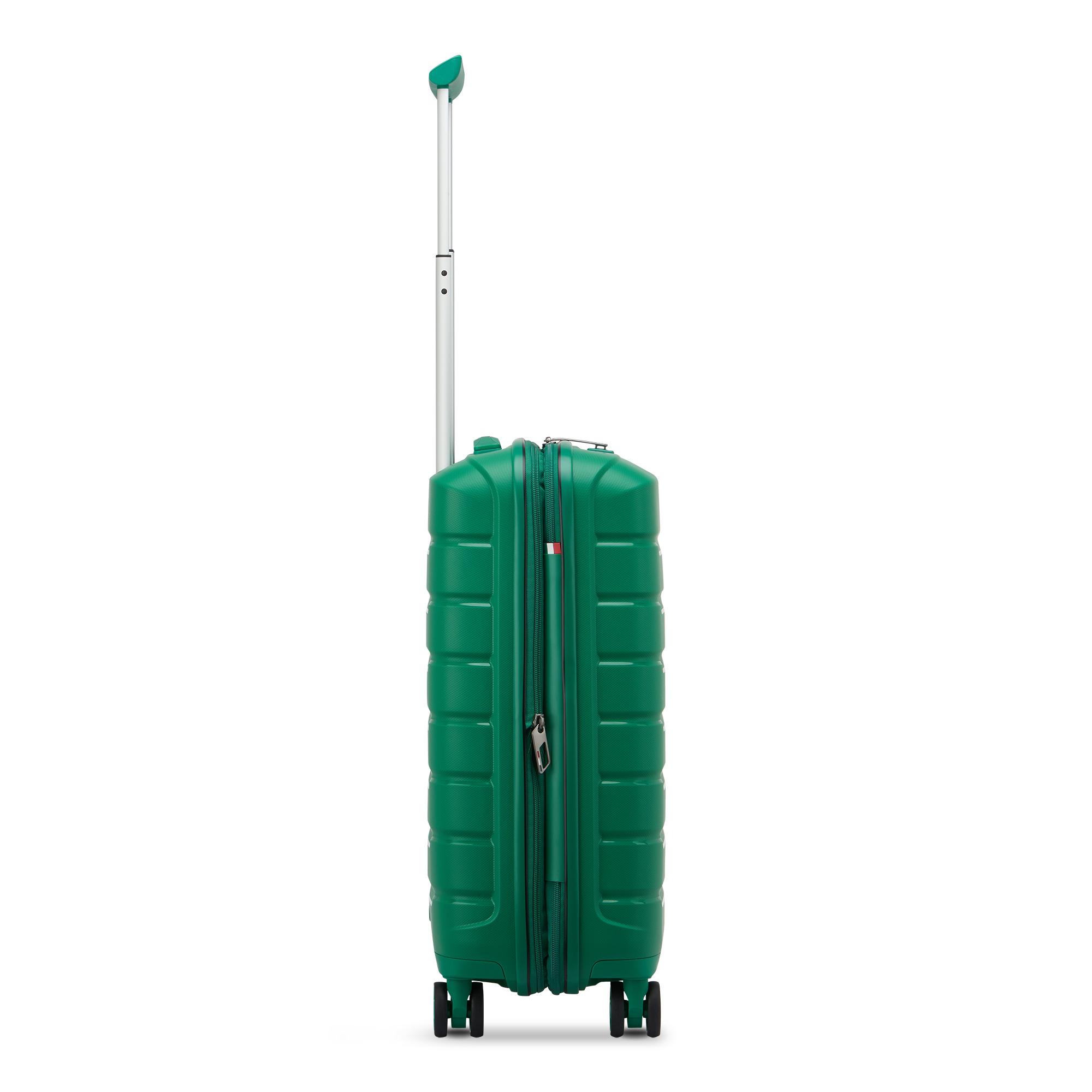 B-FLYING Trolley bagaglio a mano 55x40x20/25 cm Espandibile - Verde Brillante