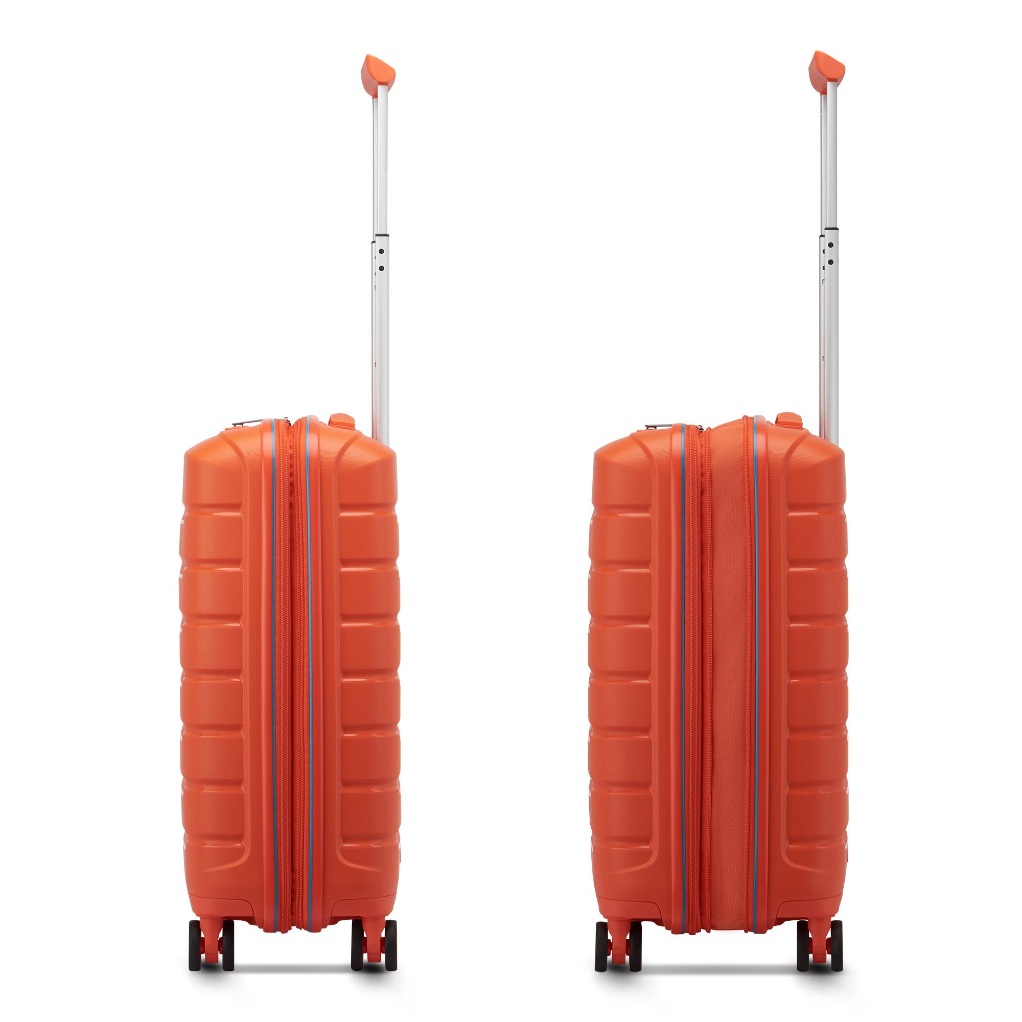 B-FLYING Valise cabine 55x40x20/25 cm Extensible - Orange brillante