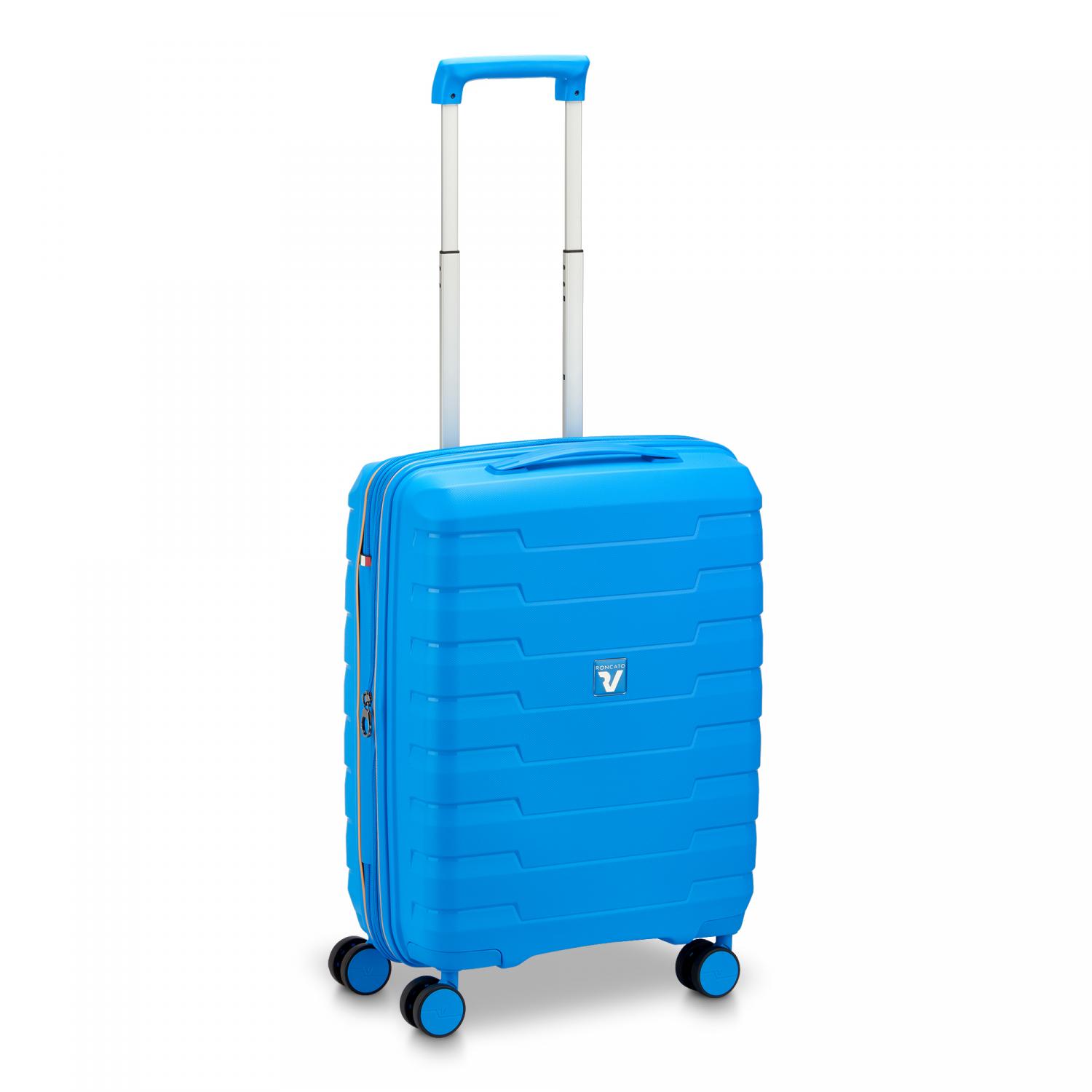 Roncato Skyline 2.0 Trolley Bagaglio A Mano 55x40x20/25 Cm Espandibile - Azzurro