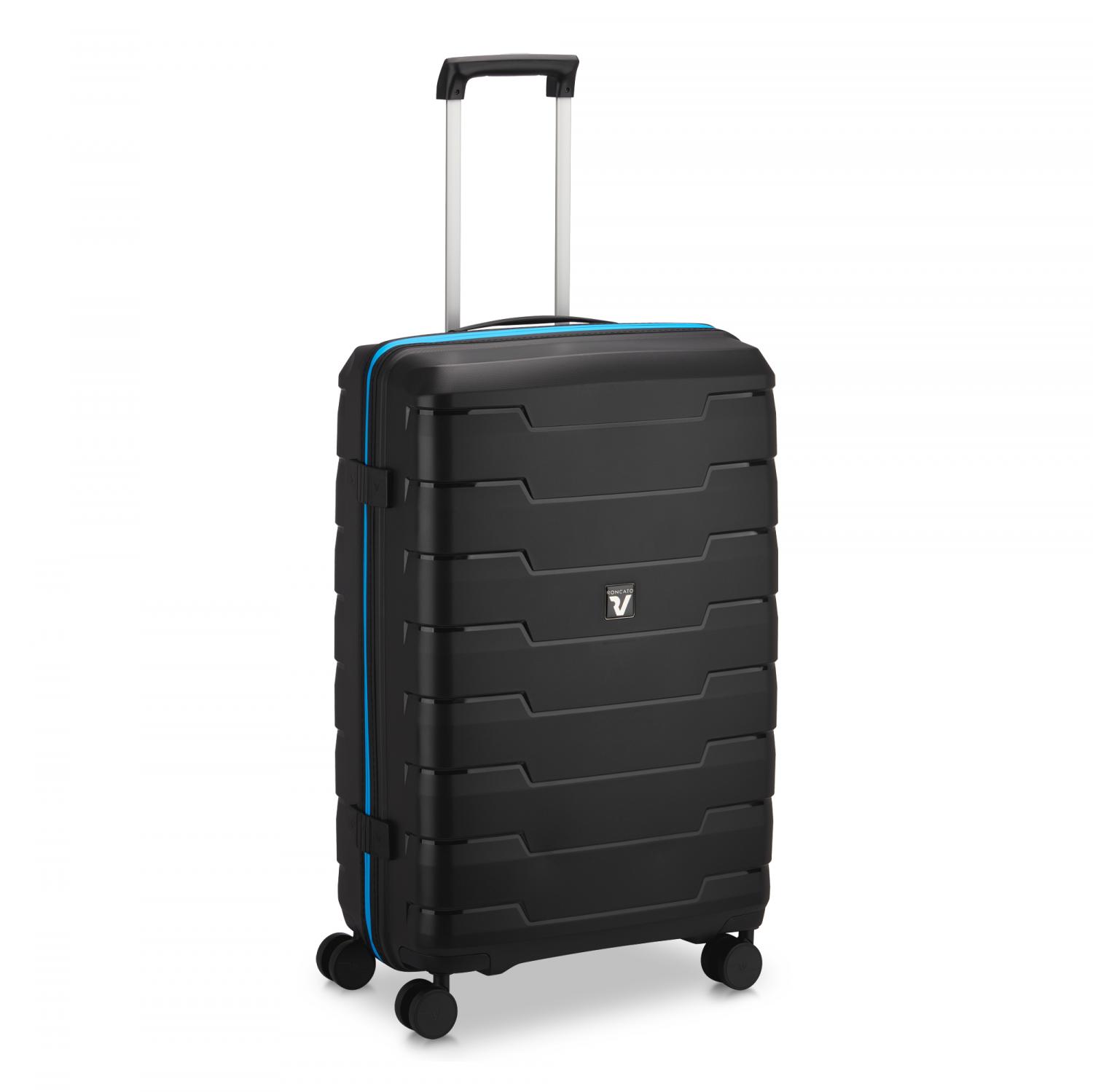 Roncato Skyline 2.0 Neon Trolley Medio 70 Cm - Nero