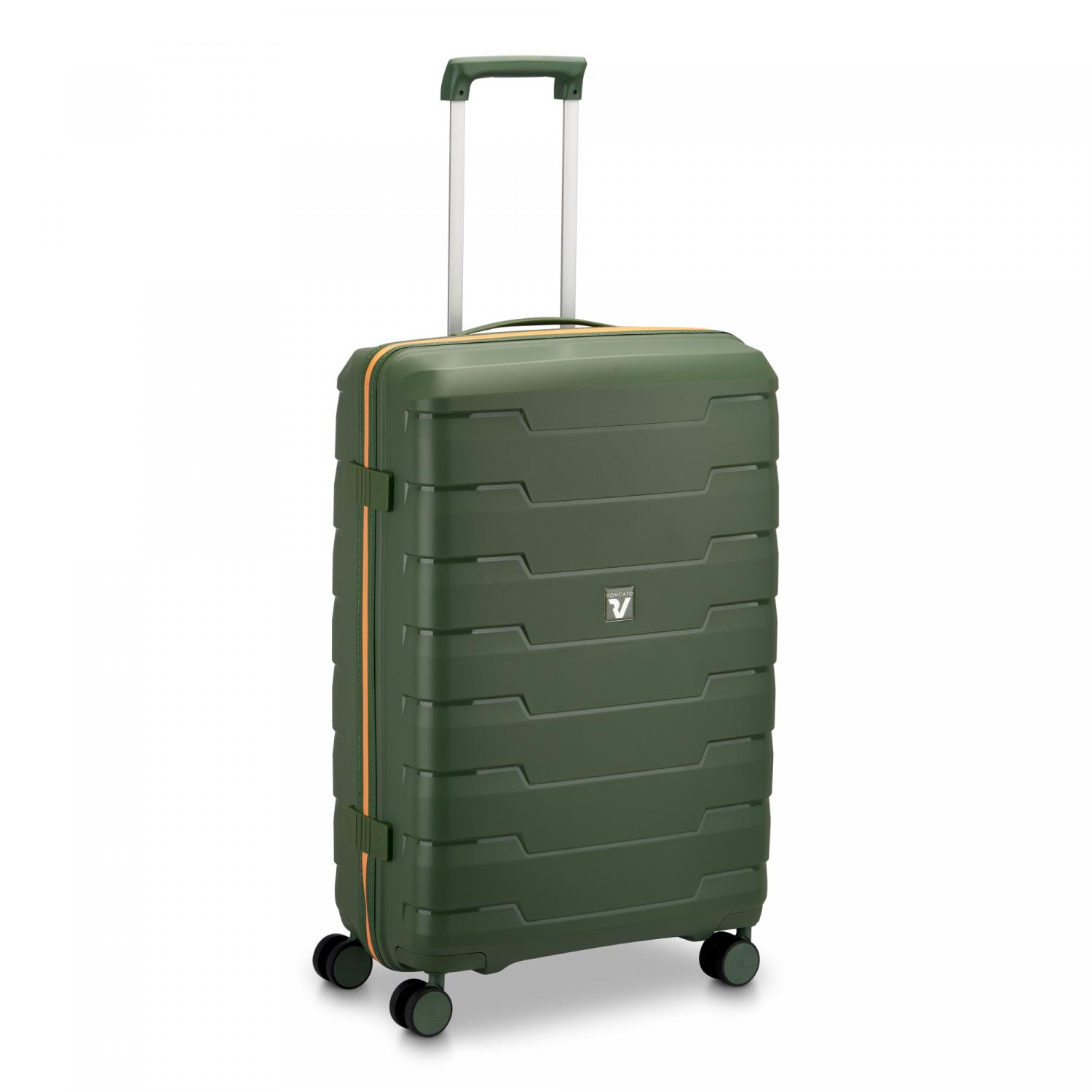 Roncato Skyline 2.0 Neon Trolley Medio 70 Cm - Verde Militare