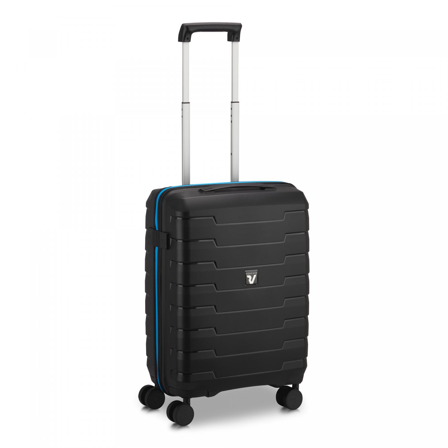 Roncato Skyline 2.0 Neon Trolley Bagaglio A Mano 55x40x20 Cm - Nero