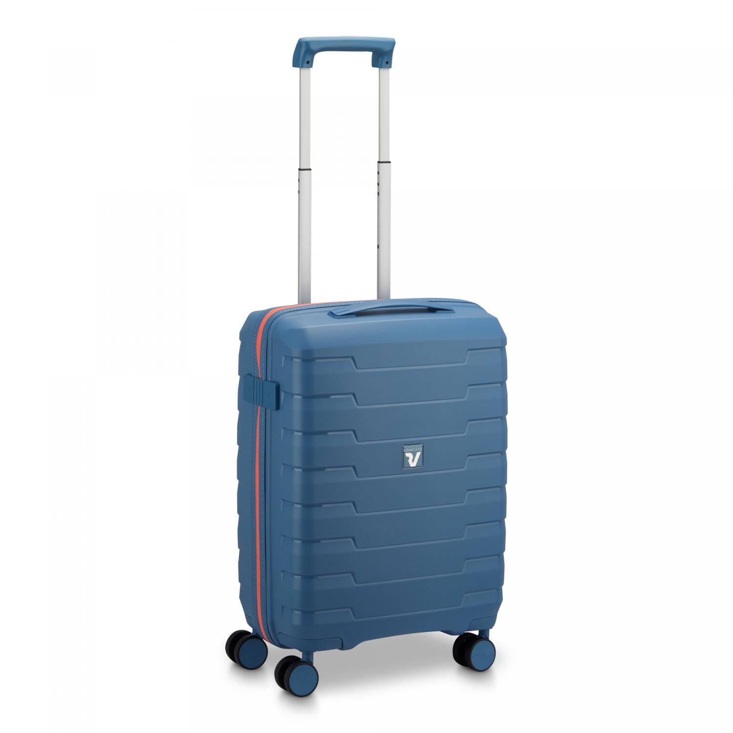 Roncato Skyline 2.0 Neon Trolley Bagaglio A Mano 55x40x20 Cm - Blu Avio