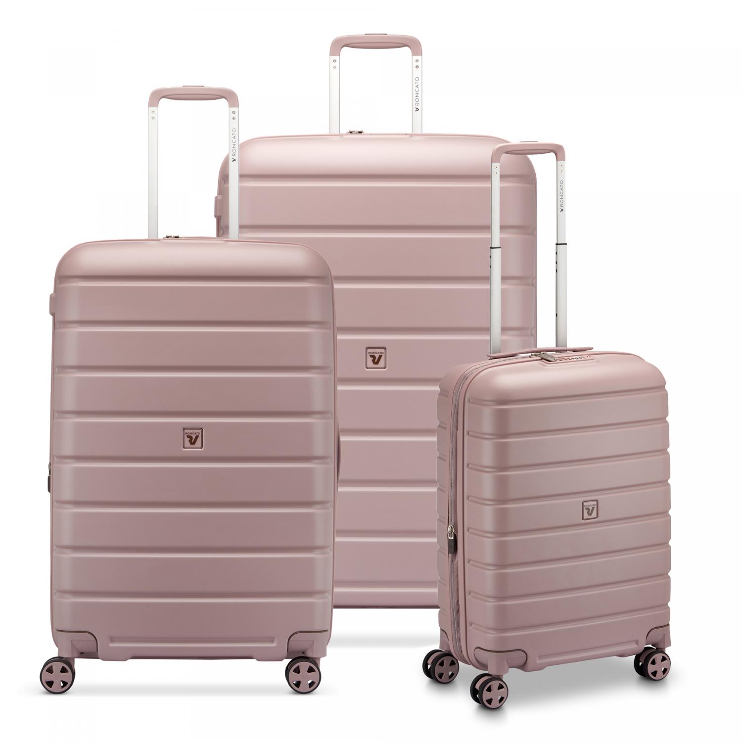 Roncato Relife Set Valigie (grande, Medio, Cabina) - Rosa Pastello