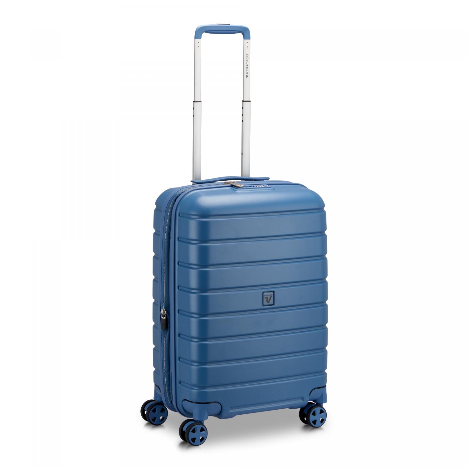 Roncato Relife Trolley Bagaglio A Mano 60x40x20/25 Cm Espandibile - Blu Retrò