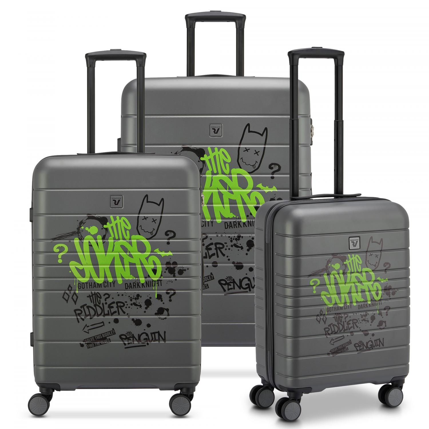 Roncato Dc Comics Set Valigie (grande, Medio, Cabina) - Joker